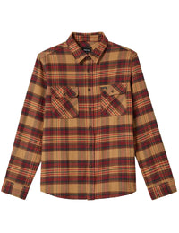 Bowery Flannel Shirt - Curry/Washed Black/Crimson