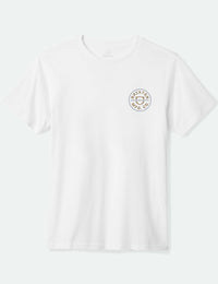 Crest II T-Shirt - White/Light Brown/Slate