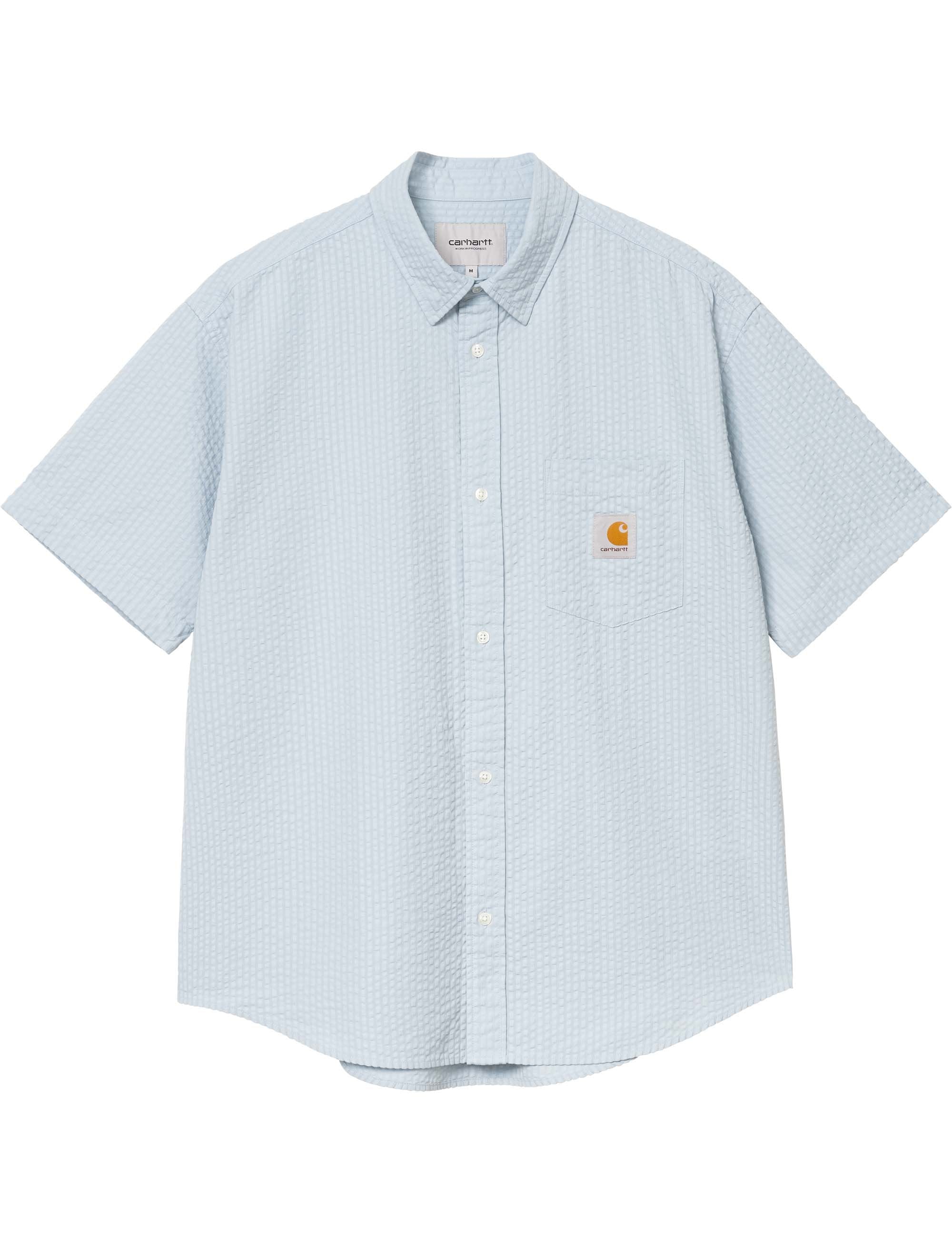 Carhartt WIP Toland Short Sleeve Shirt - Blue Fog