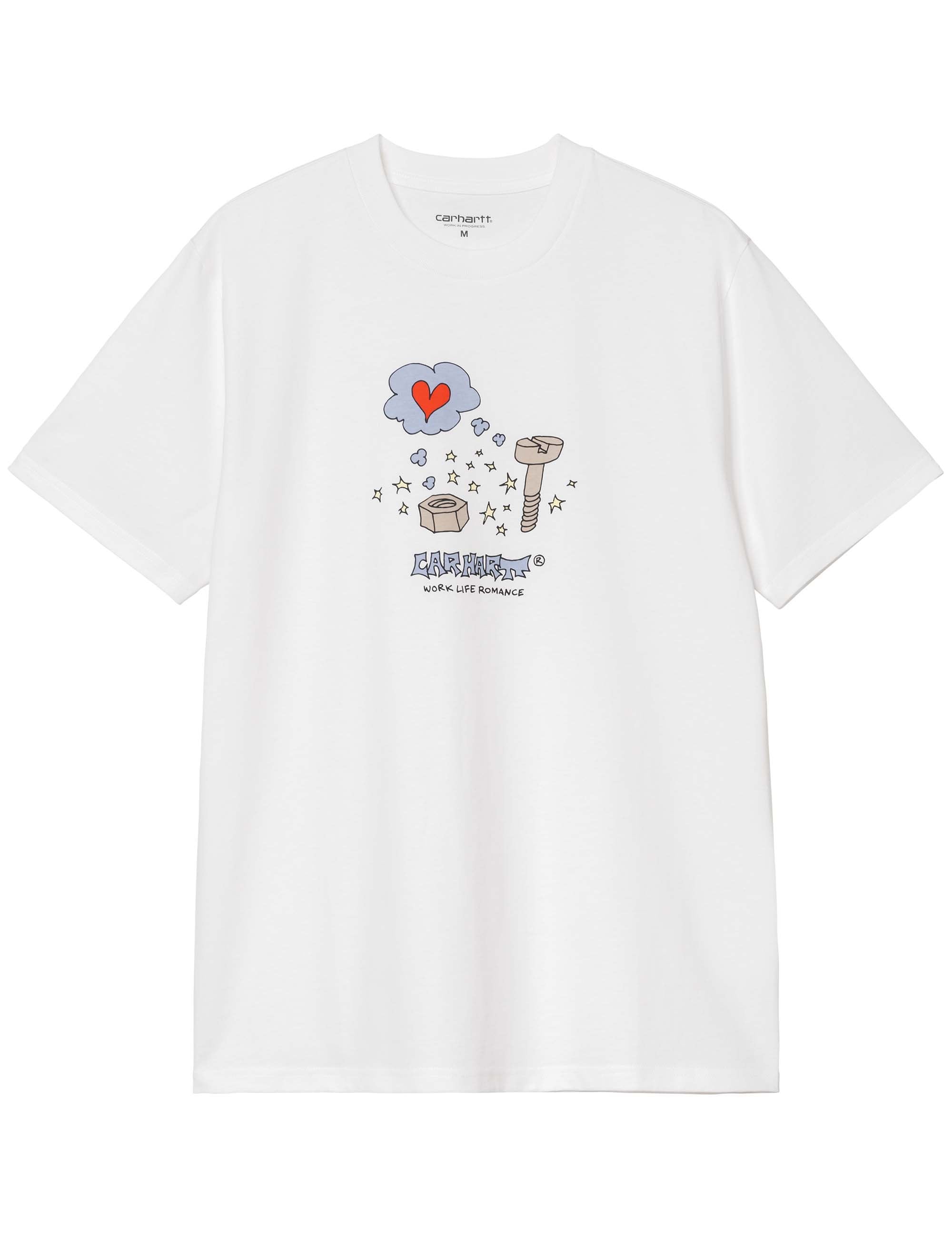 Carhartt WIP Work Life Romance T-Shirt - White - Clothing from Fat ...