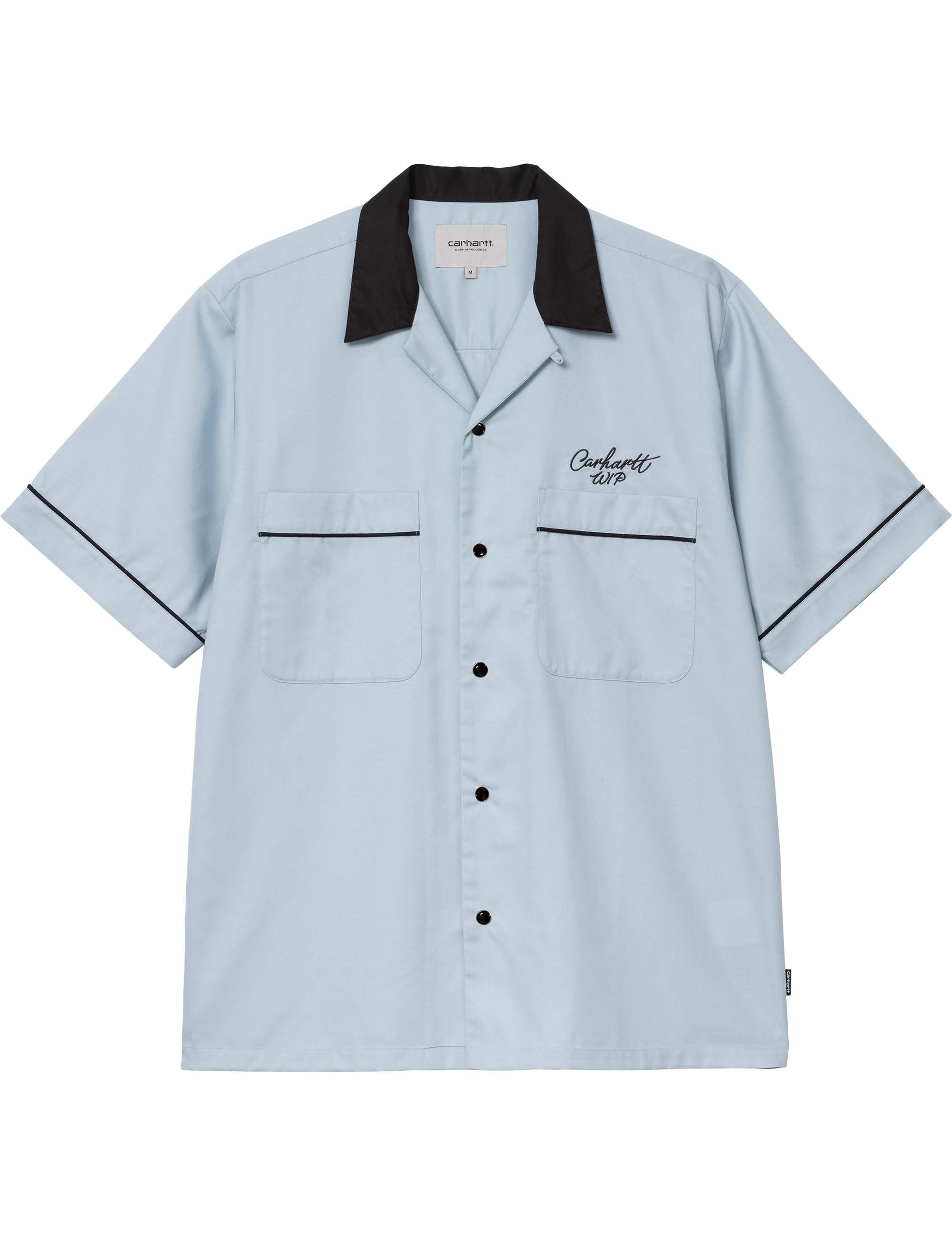 Carhartt WIP Bowl Short Sleeve Shirt - Blue Fog/Black