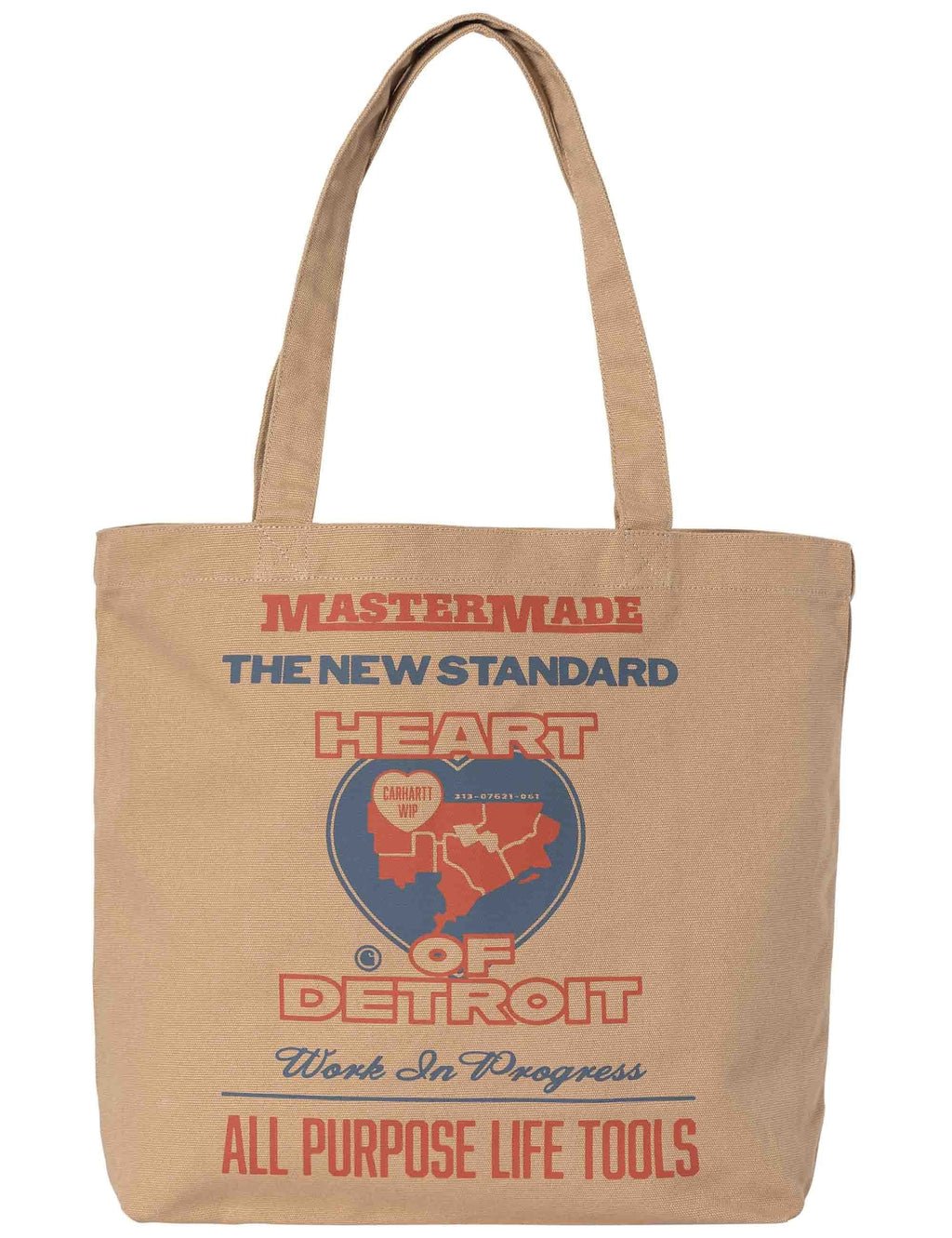 Canvas Graphic Tote Bag - Arcan Print, Dusty H Brown