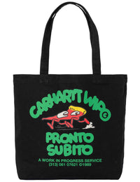 Canvas Graphic Tote Bag - Pronto Print, Black