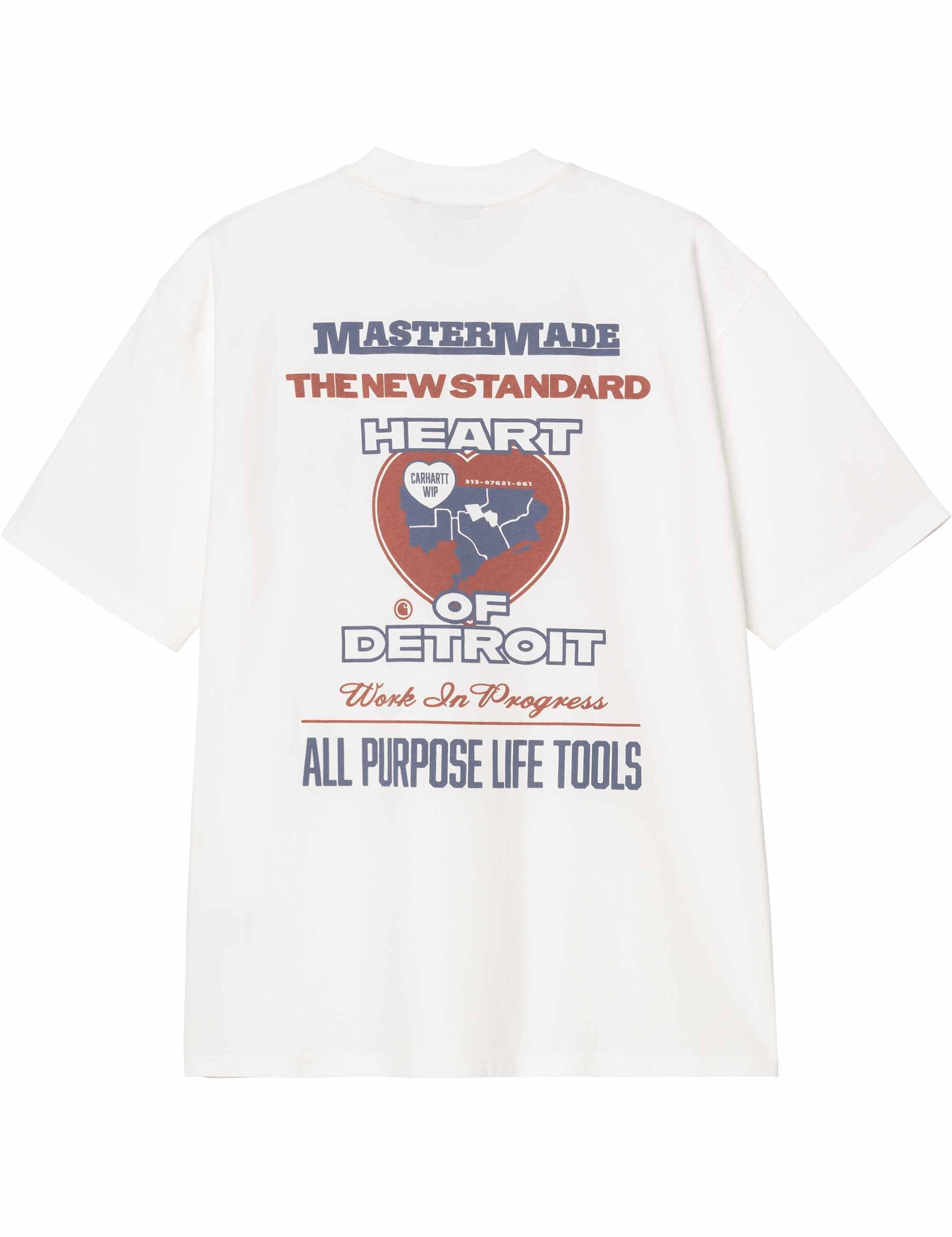 Carhartt WIP Arcan T-Shirt - White (Heavy Stone Wash)