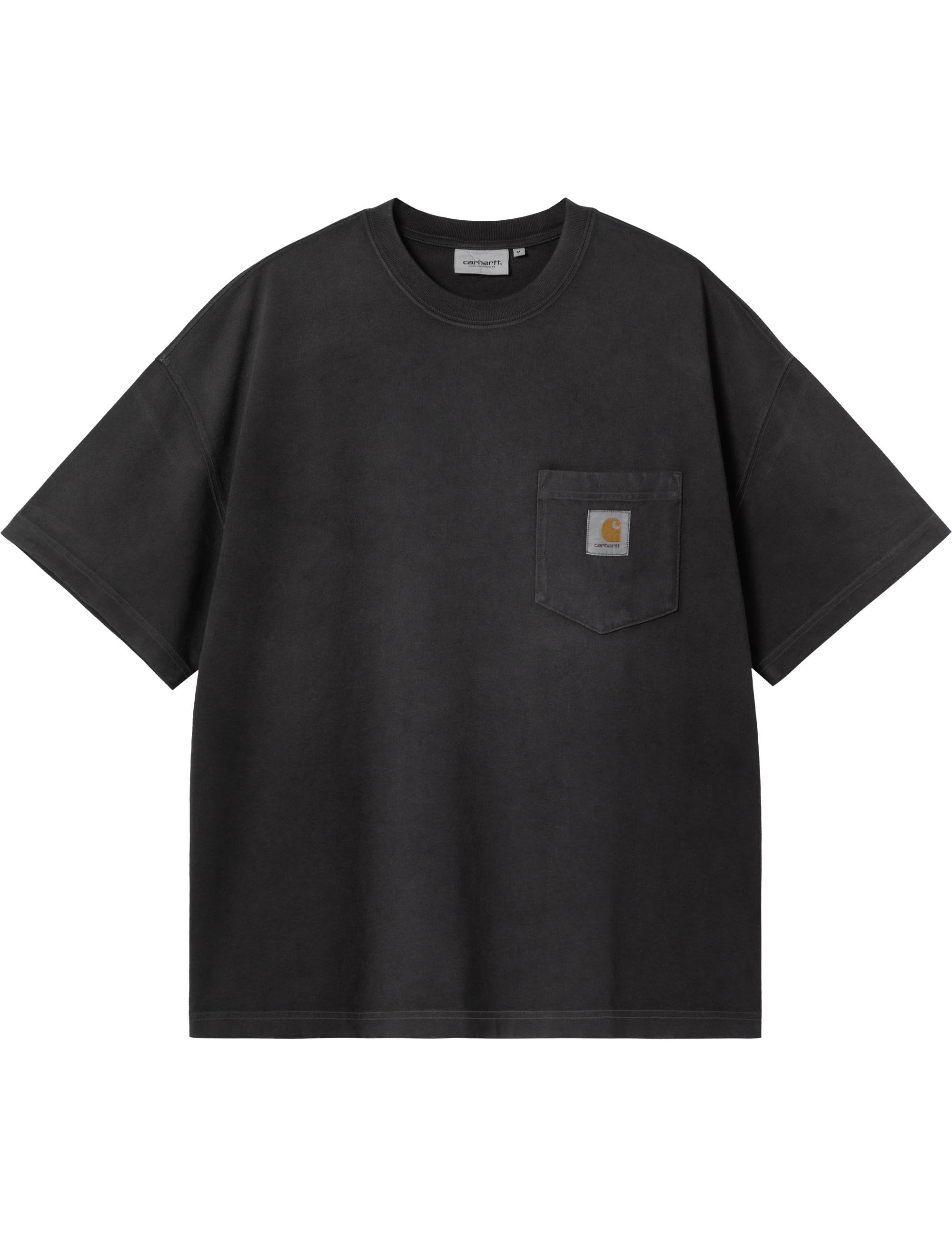 Carhartt WIP Hudson Pocket T-Shirt - Black (Chalk Wash)