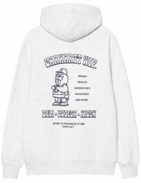 Sandwich Hooded Sweatshirt - Ash Heather/Blue
