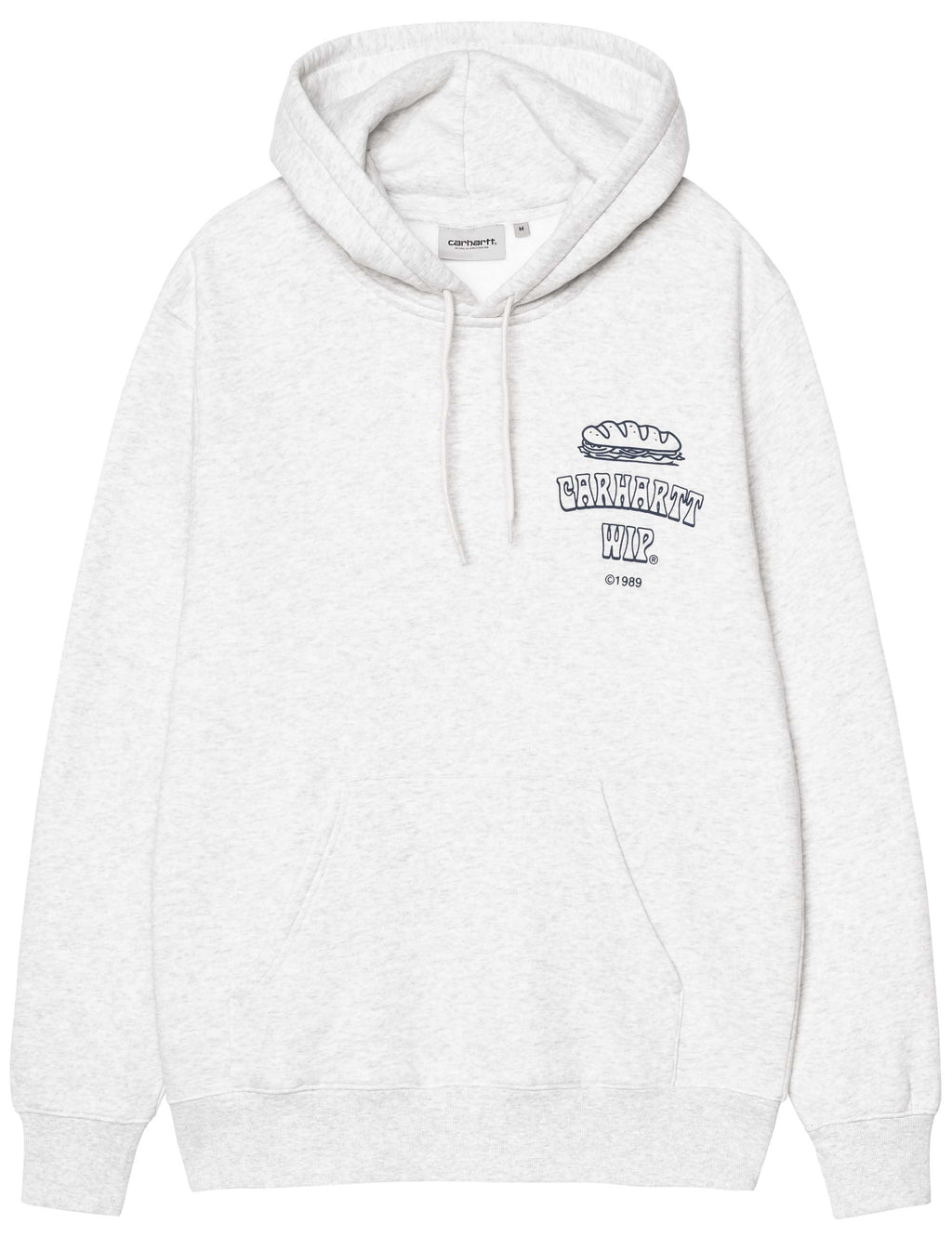 Sandwich Hooded Sweat - Ash Heather/Blue