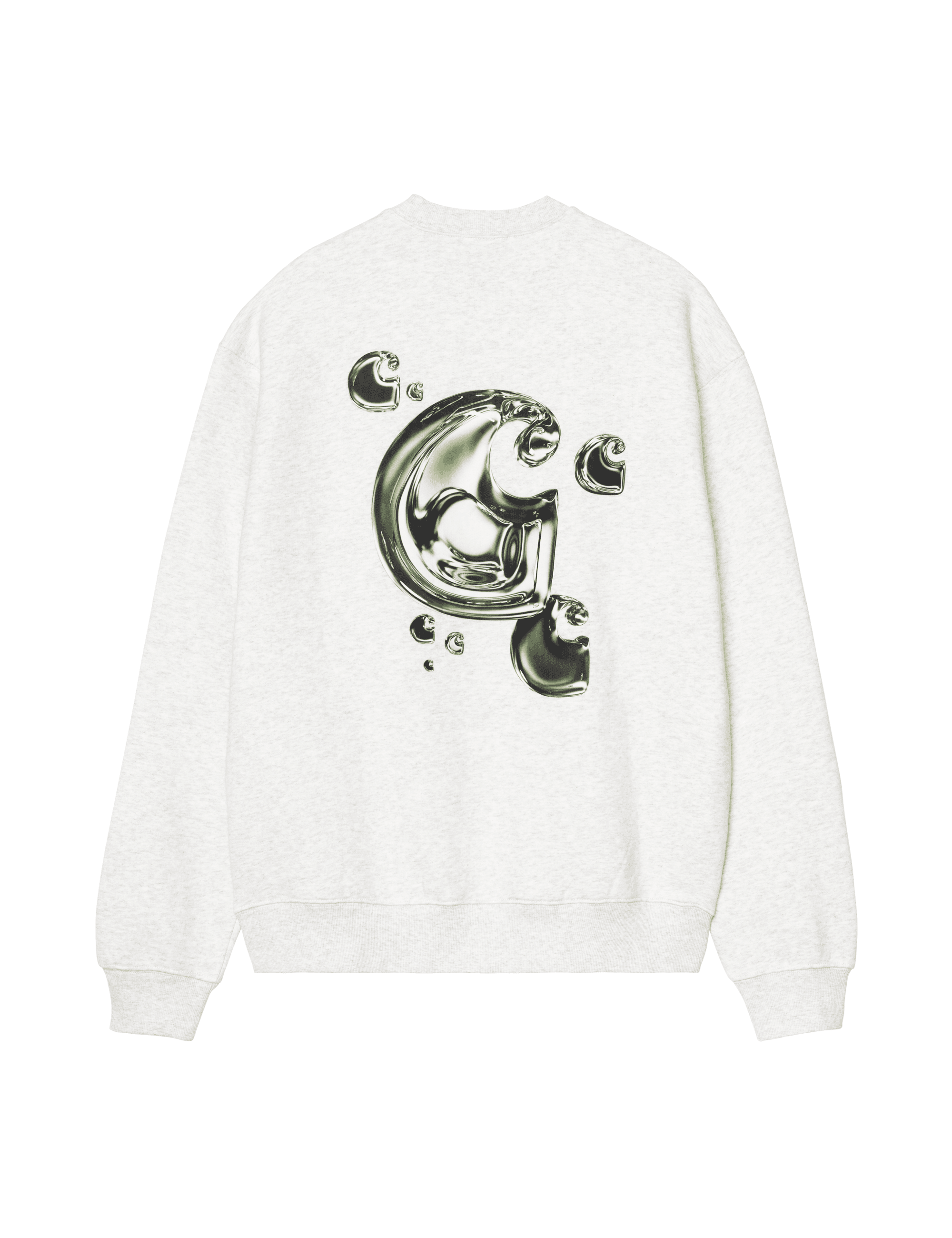 Carhartt WIP Solar Chrome Crew Sweat - Ash Heather