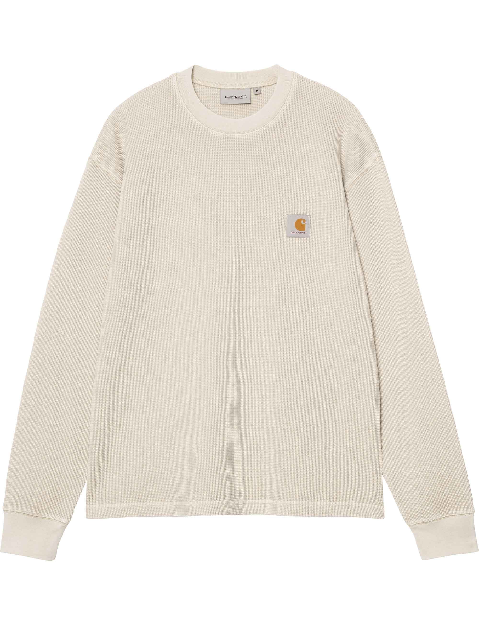 Carhartt WIP Vista Waffle Long Sleeve Top - Fleur De Sel (Garment Dyed)