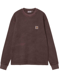 Vista Waffle Long Sleeve Top - Palisander (Garment Dyed)