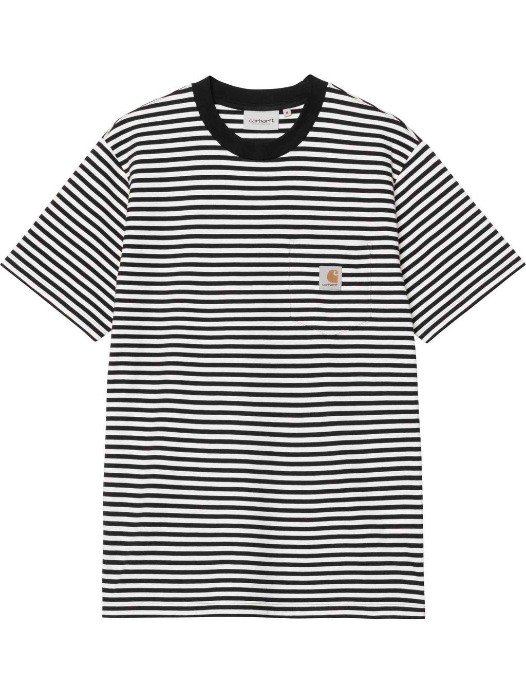 Verner Pocket T-Shirt - Verner Stripe, Black/Wax
