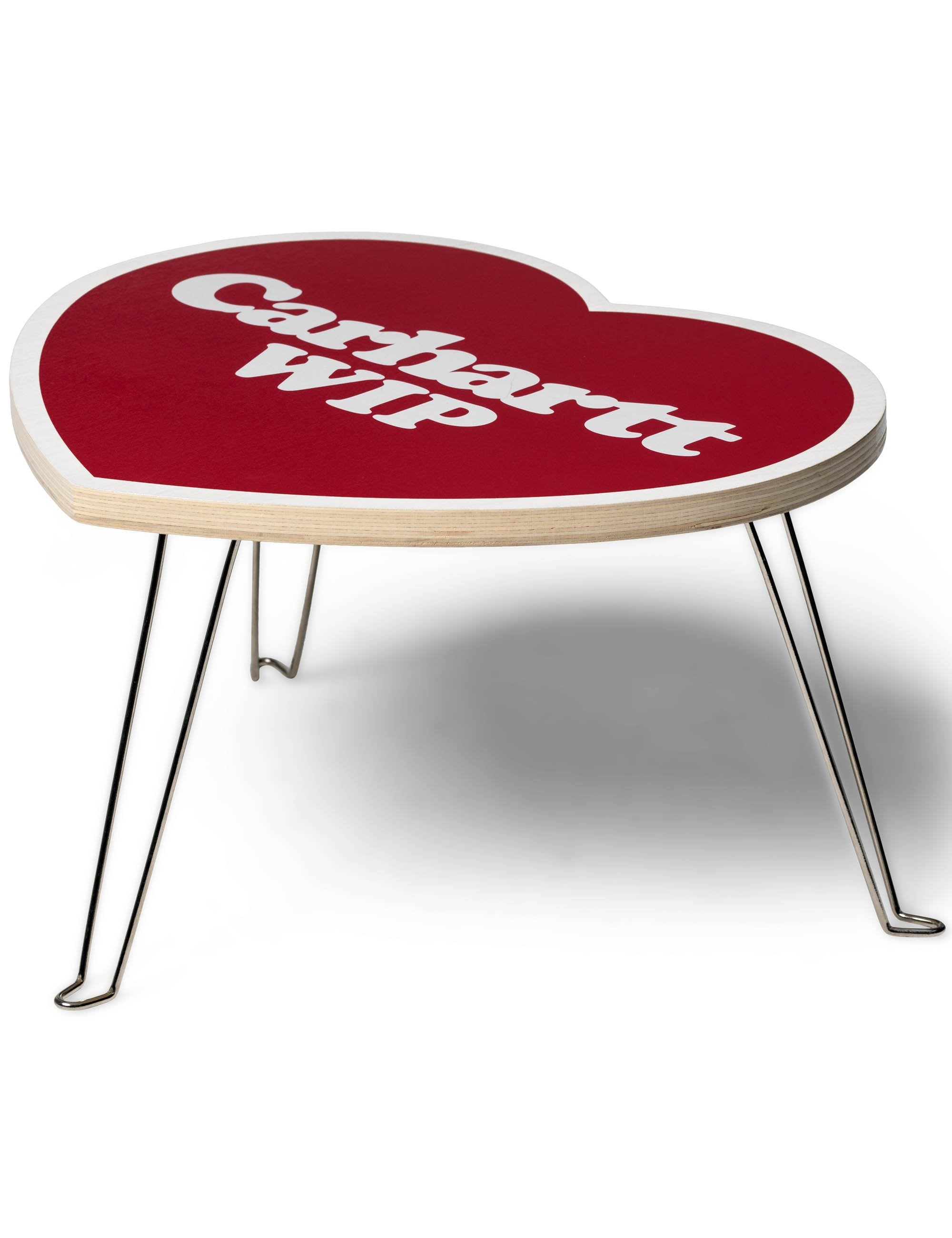 Heart Folding Table - Scarlet/White