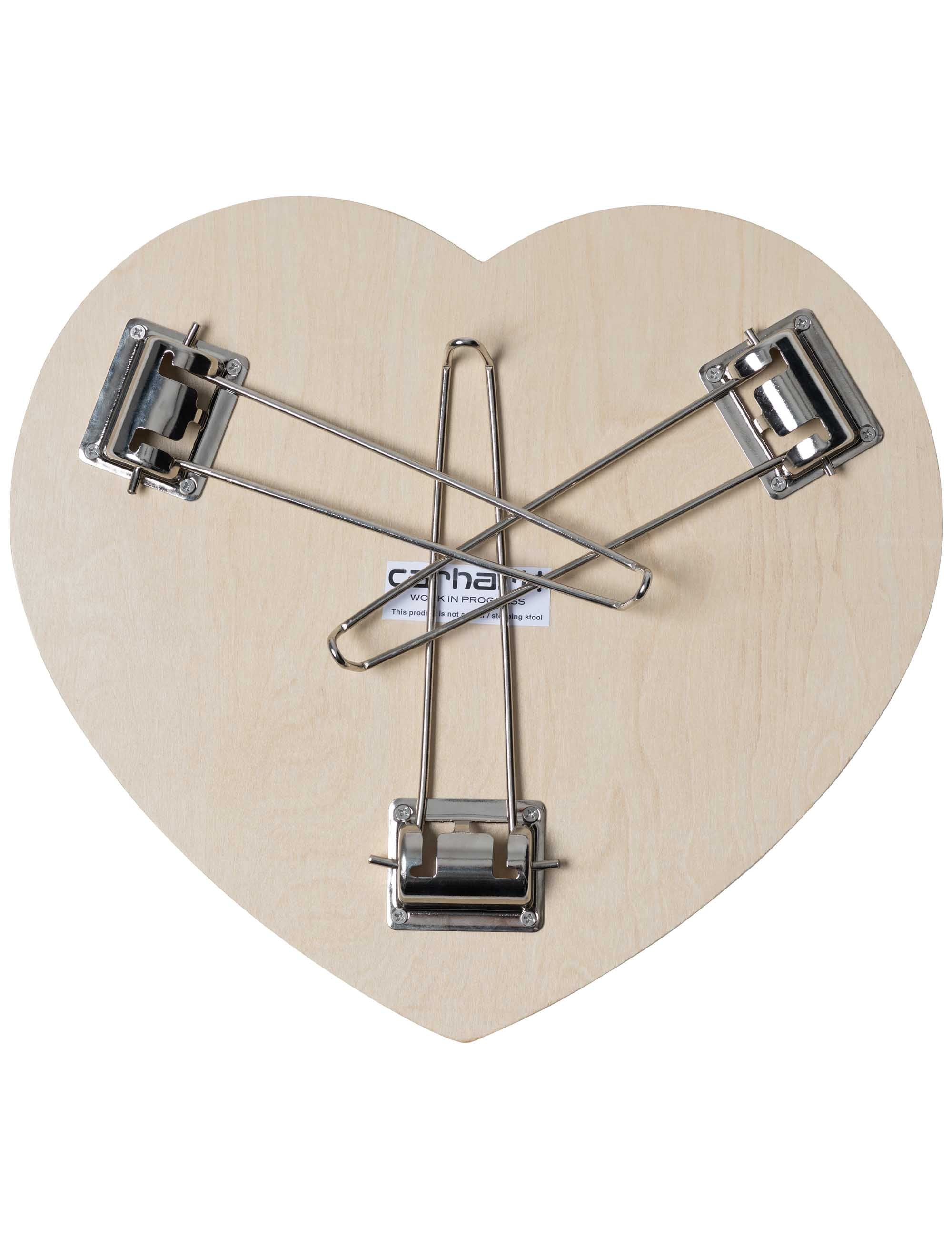 Heart Folding Table - Scarlet/White