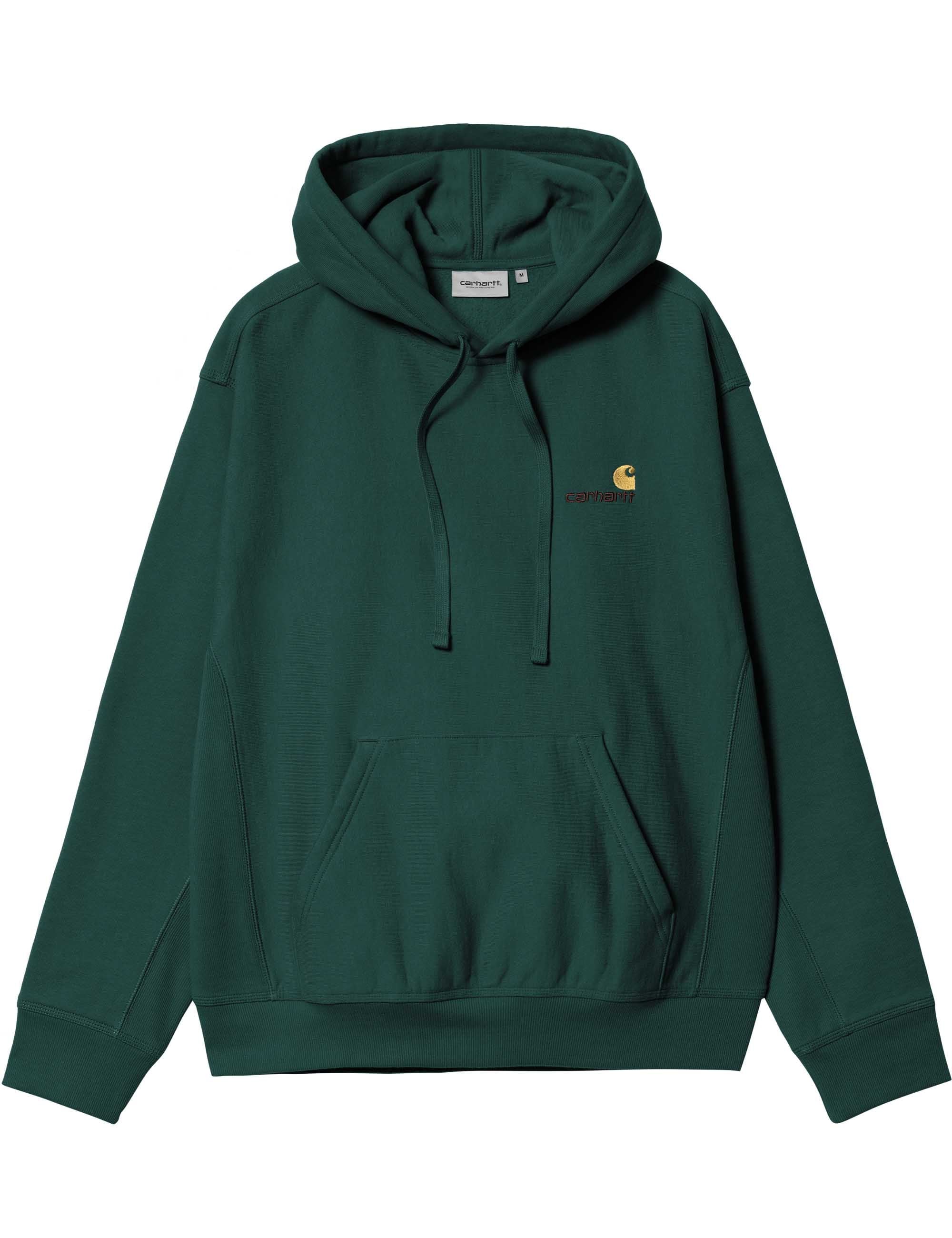 American Script Hooded Sweat - Dark Fir