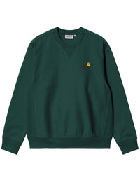 American Script Crew Sweatshirt - Dark Fir