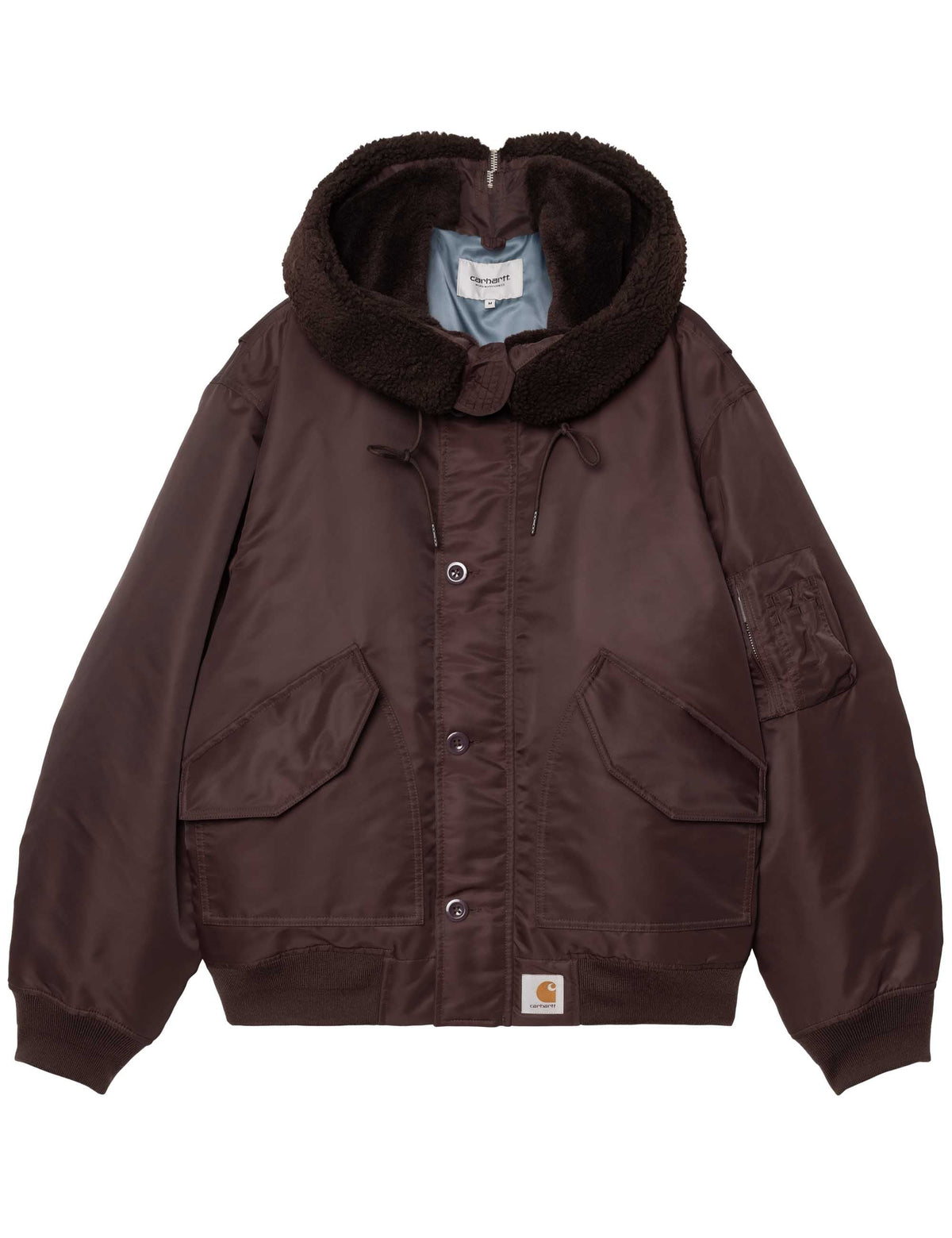 Carhartt WIP Hooded Oltera Bomber Jacket - Palisander/Angelite 