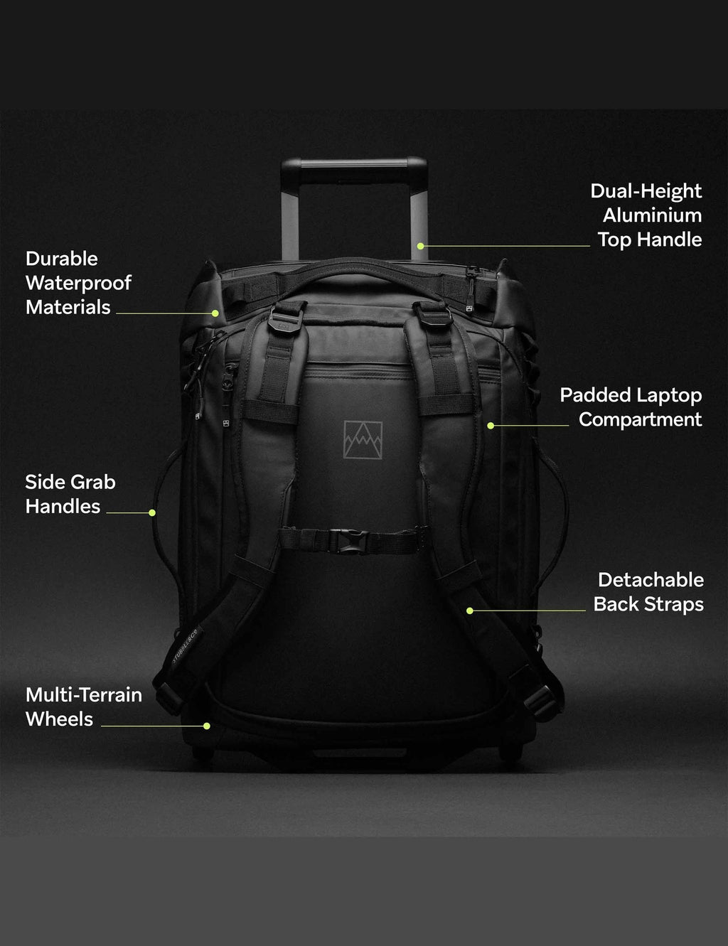 Wheeled Duffel Bag 40L - All Black