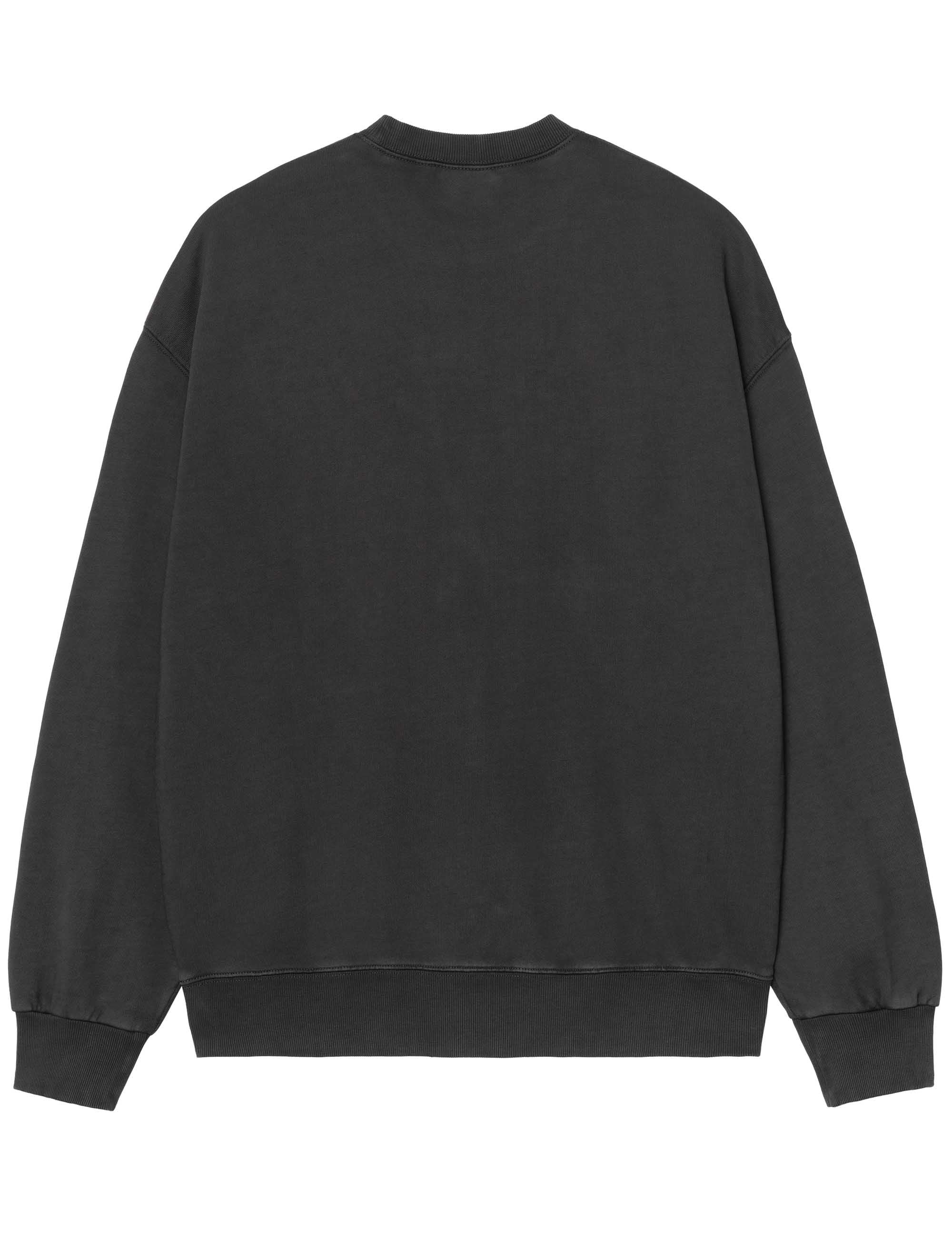 Carhartt WIP Hudson Crew Sweat - Black (Chalk Wash)