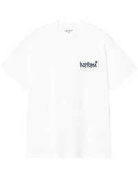 Wiptopia Script T-Shirt - White/Blue