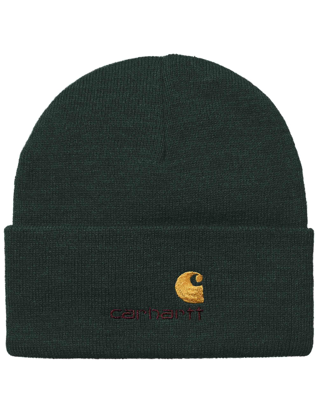 American Script Beanie Hat - Dark Fir