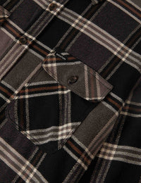 Bowery Flannel Shirt - Black/Charcoal/Pinecone