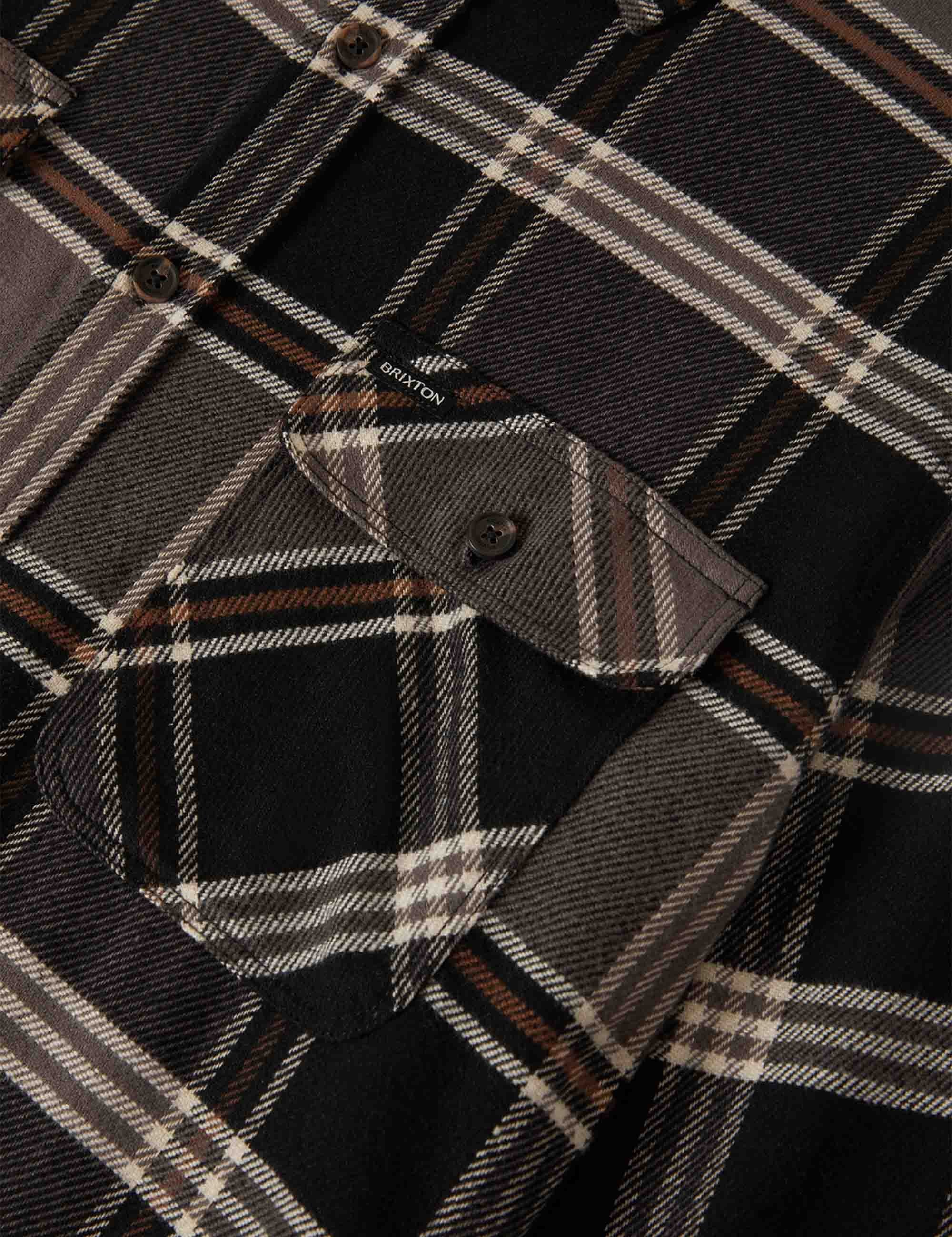 Bowery Flannel Shirt - Black/Charcoal/Pinecone