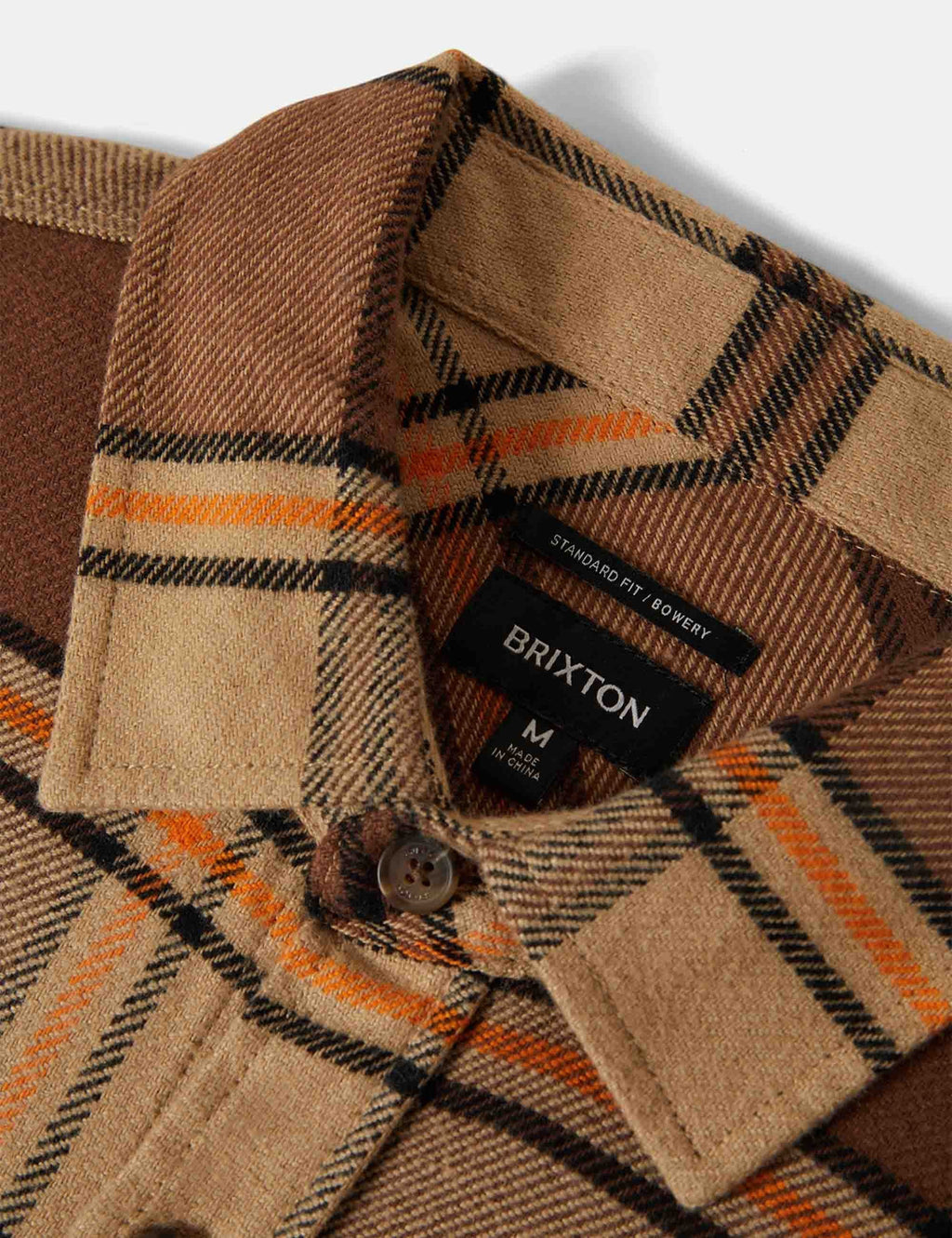 Bowery Flannel Shirt - Sand/Pinecone/Solar Orange