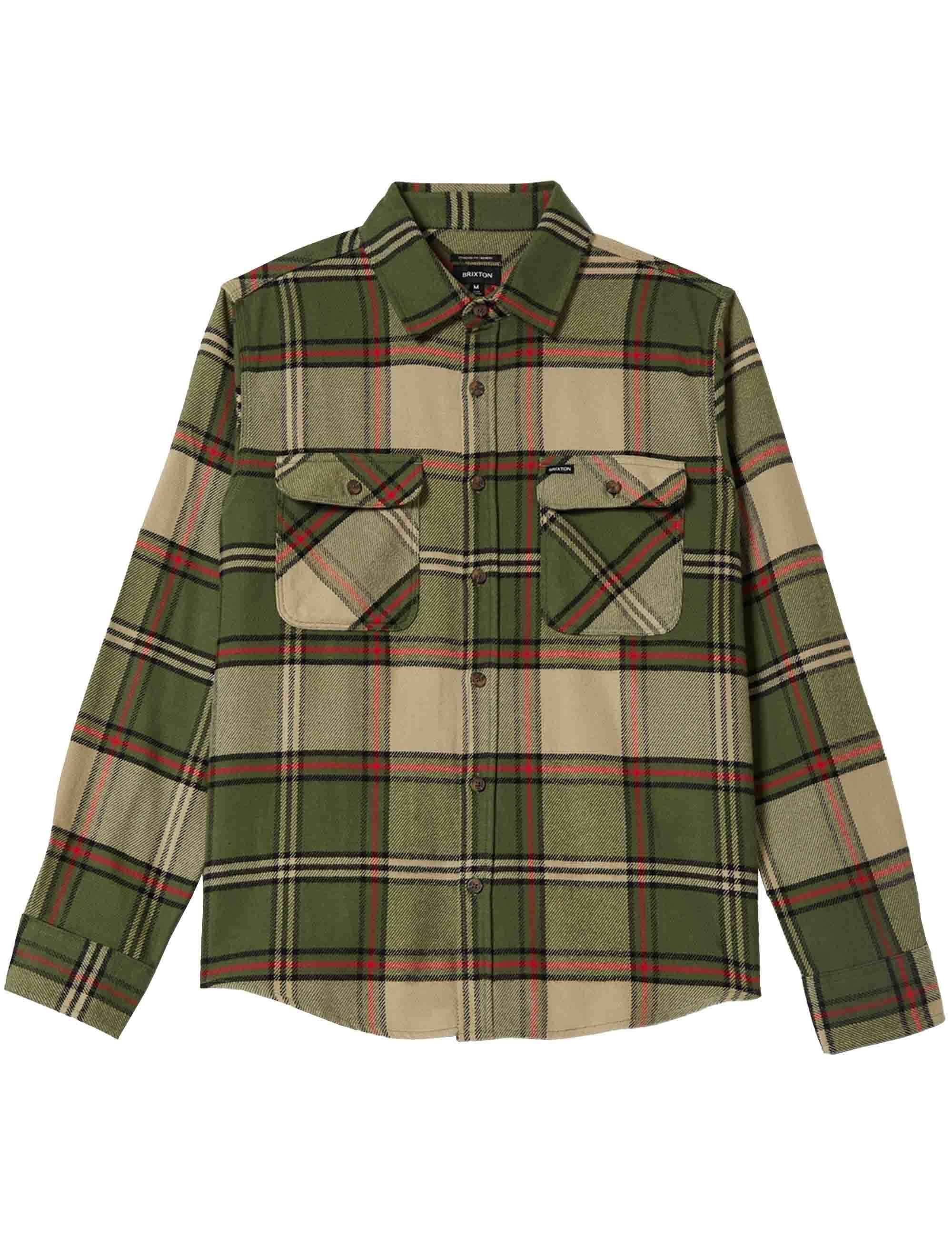 Bowery Flannel Shirt - Wild Green/Elm/Adrenaline Rush