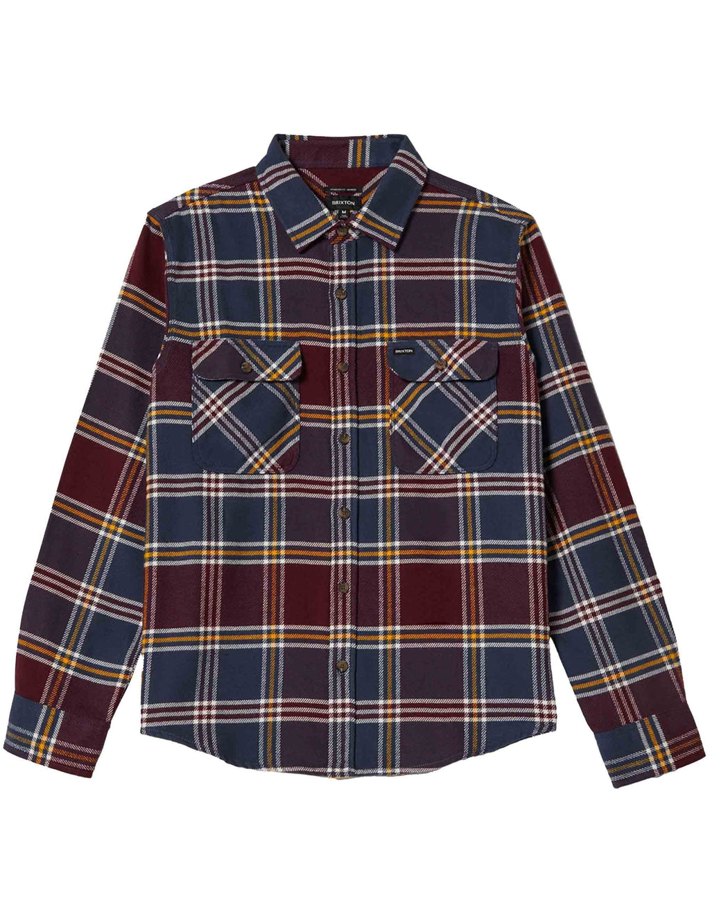 Flannel shirt with plaid pattern, button-front and two chest pockets