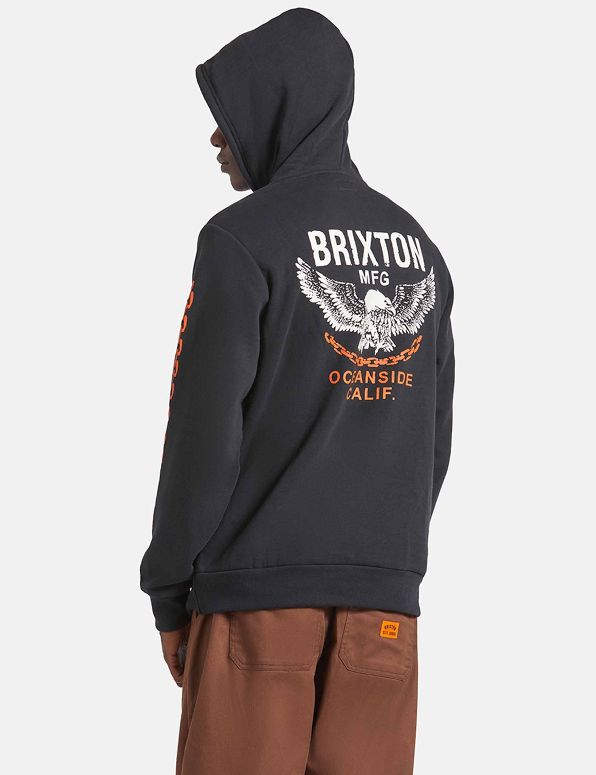 Brixton Waller Hooded Sweat - Black