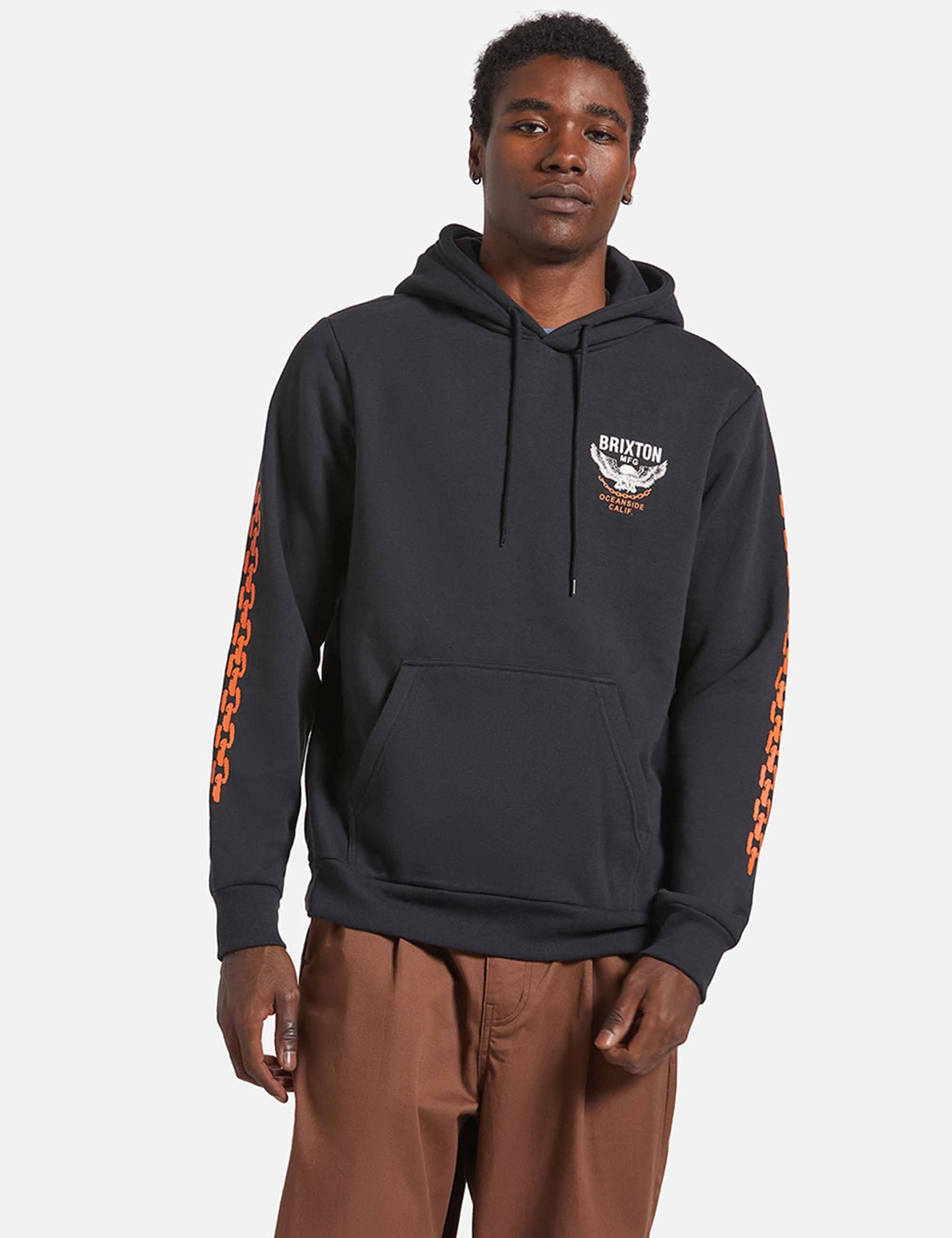 Brixton Waller Hooded Sweat - Black