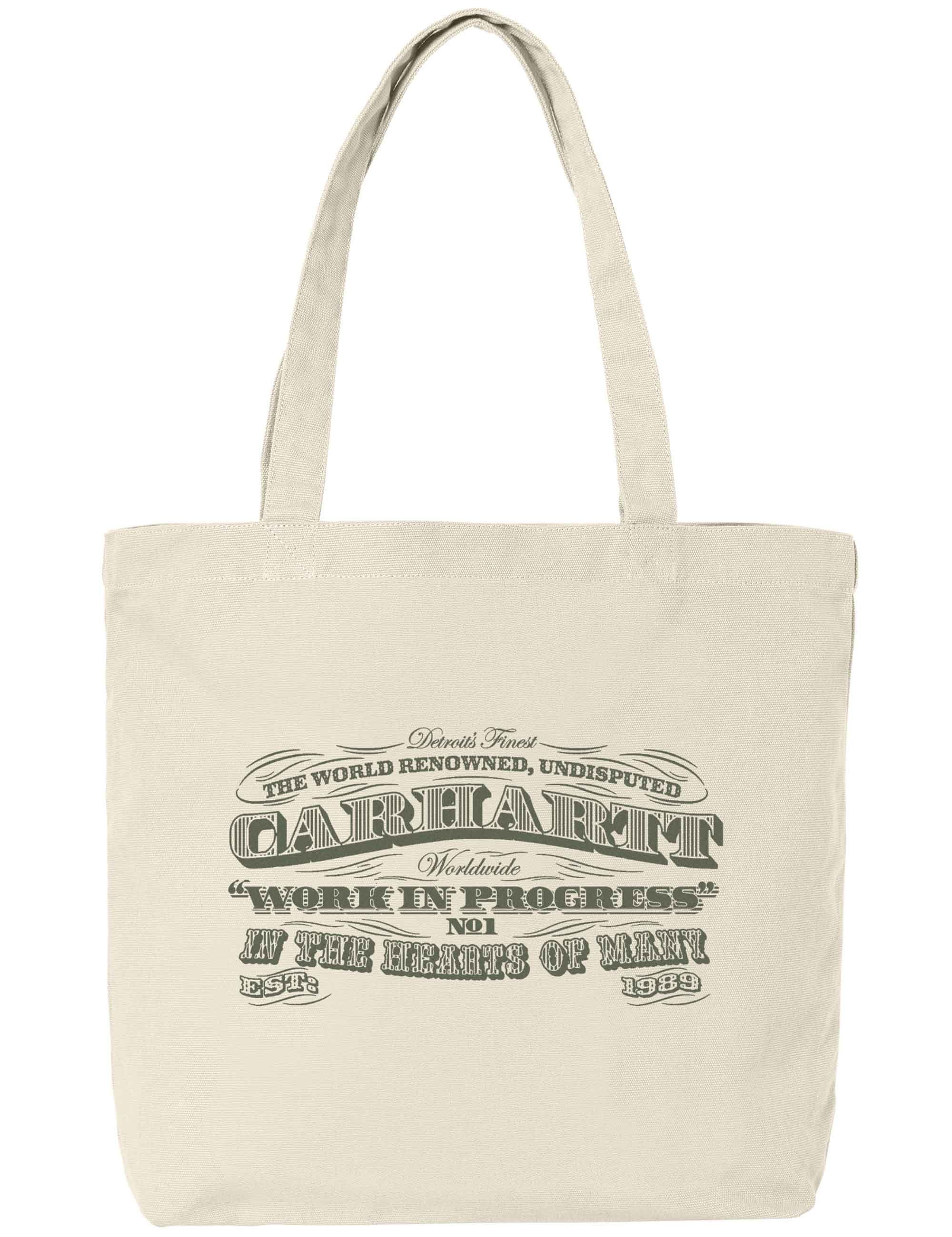 Carhartt WIP Canvas Graphic Tote Bag - 3 One 3 Print, Salt