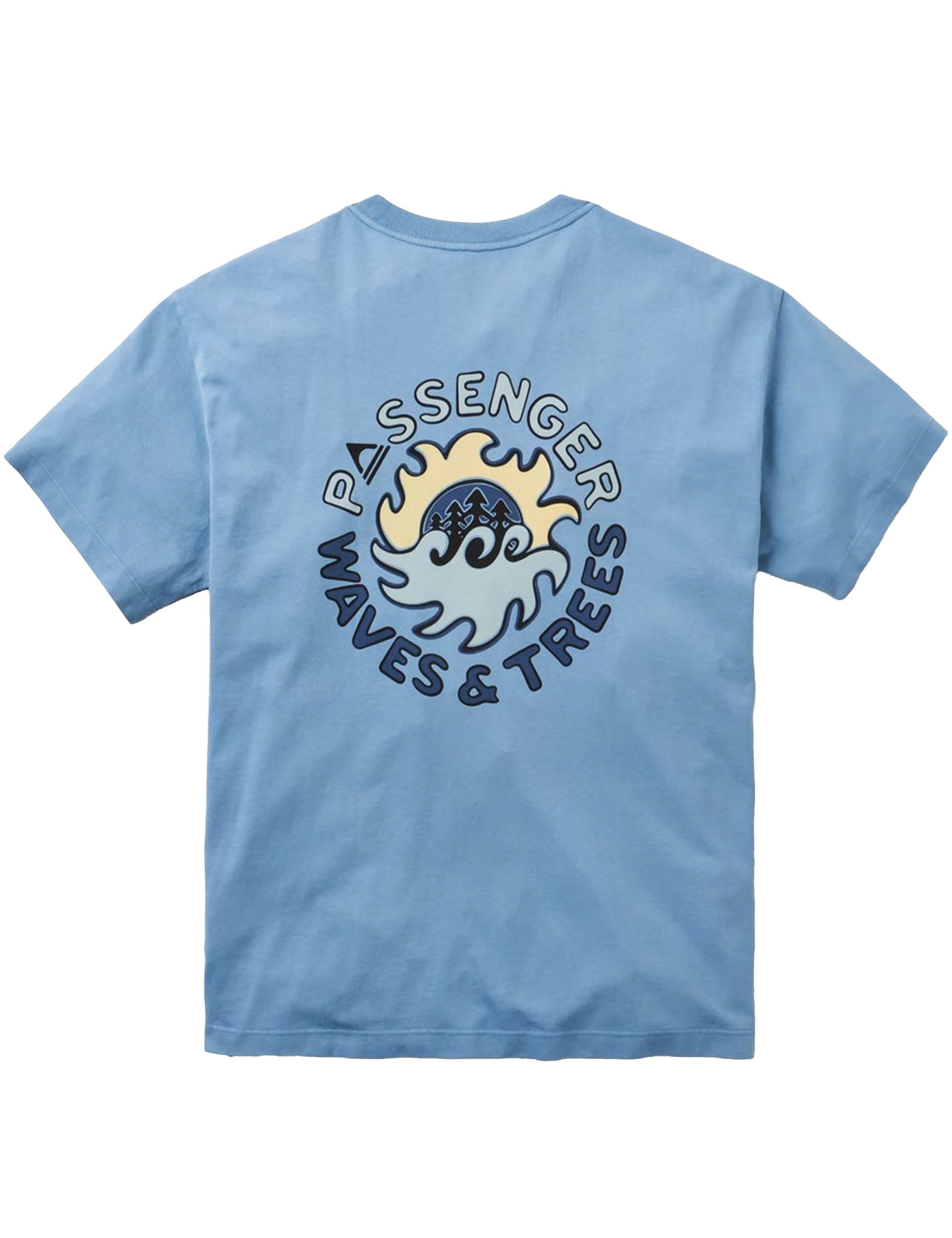 Passenger Dune Recycled Cotton T-Shirt - Faded Denim
