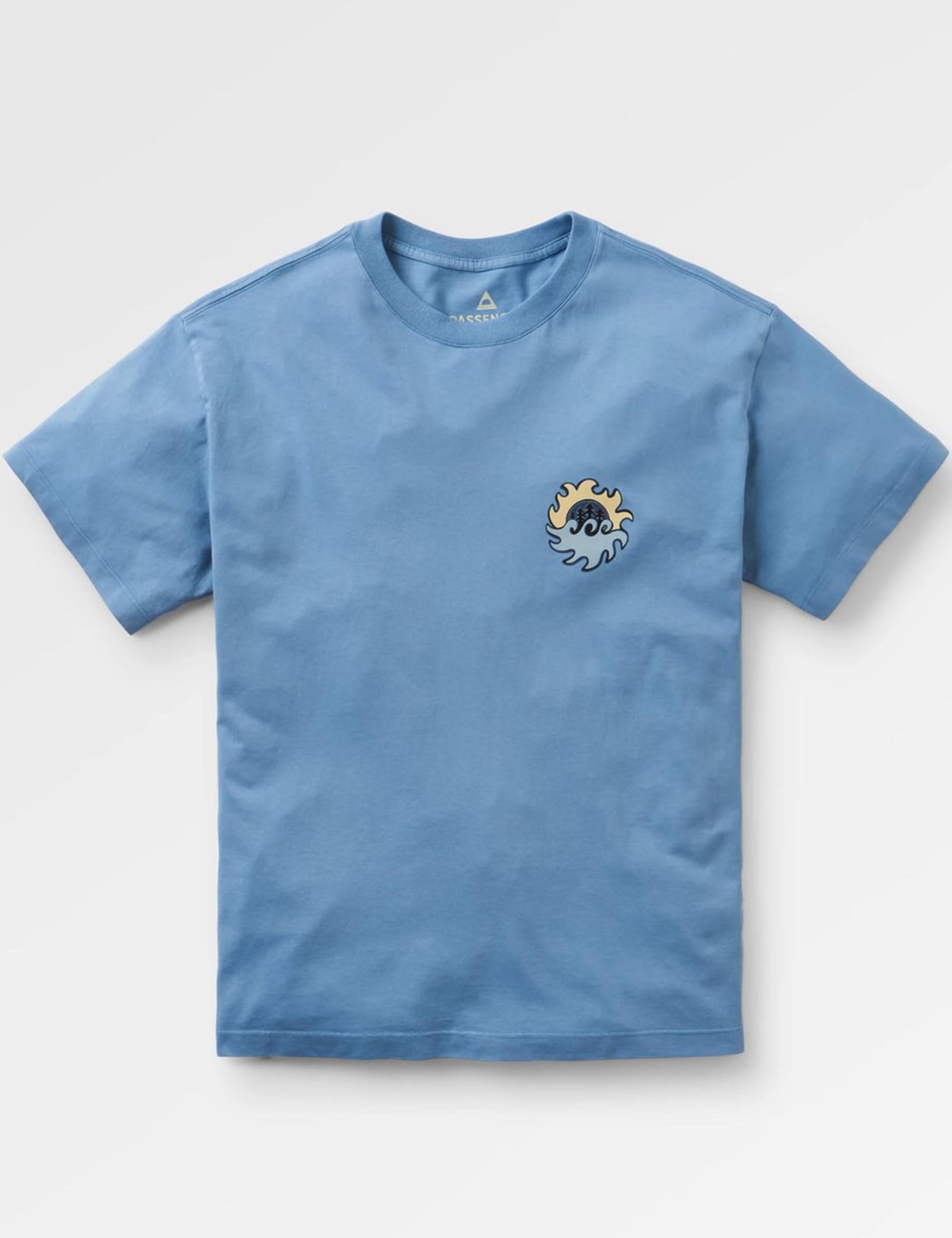 Passenger Dune Recycled Cotton T-Shirt - Faded Denim