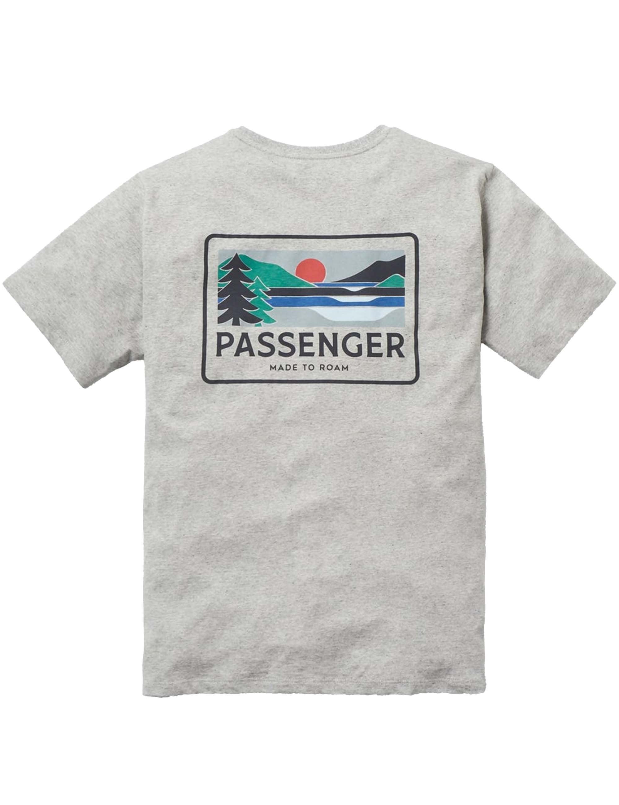 Passenger Roamer Recycled Cotton T-Shirt - Grey Marl