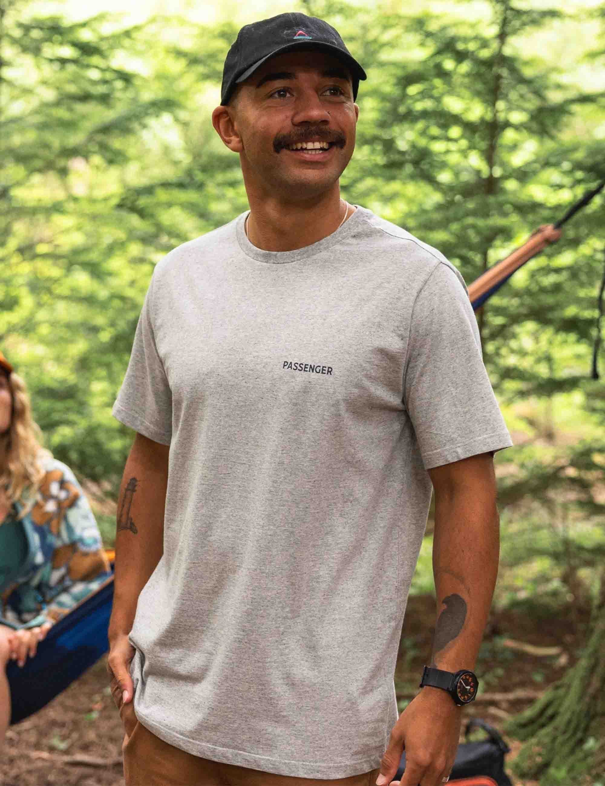 Passenger Roamer Recycled Cotton T-Shirt - Grey Marl