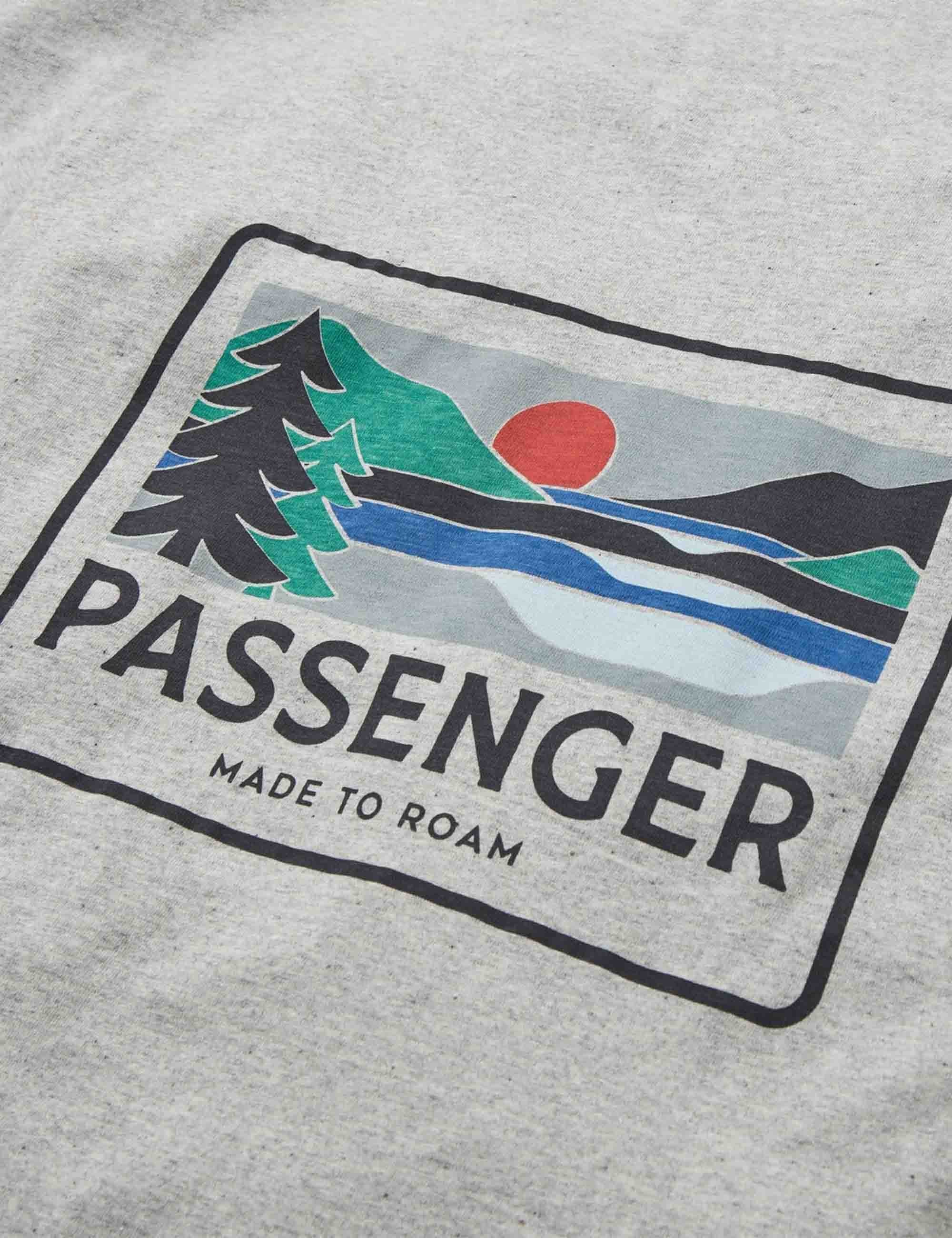 Passenger Roamer Recycled Cotton T-Shirt - Grey Marl