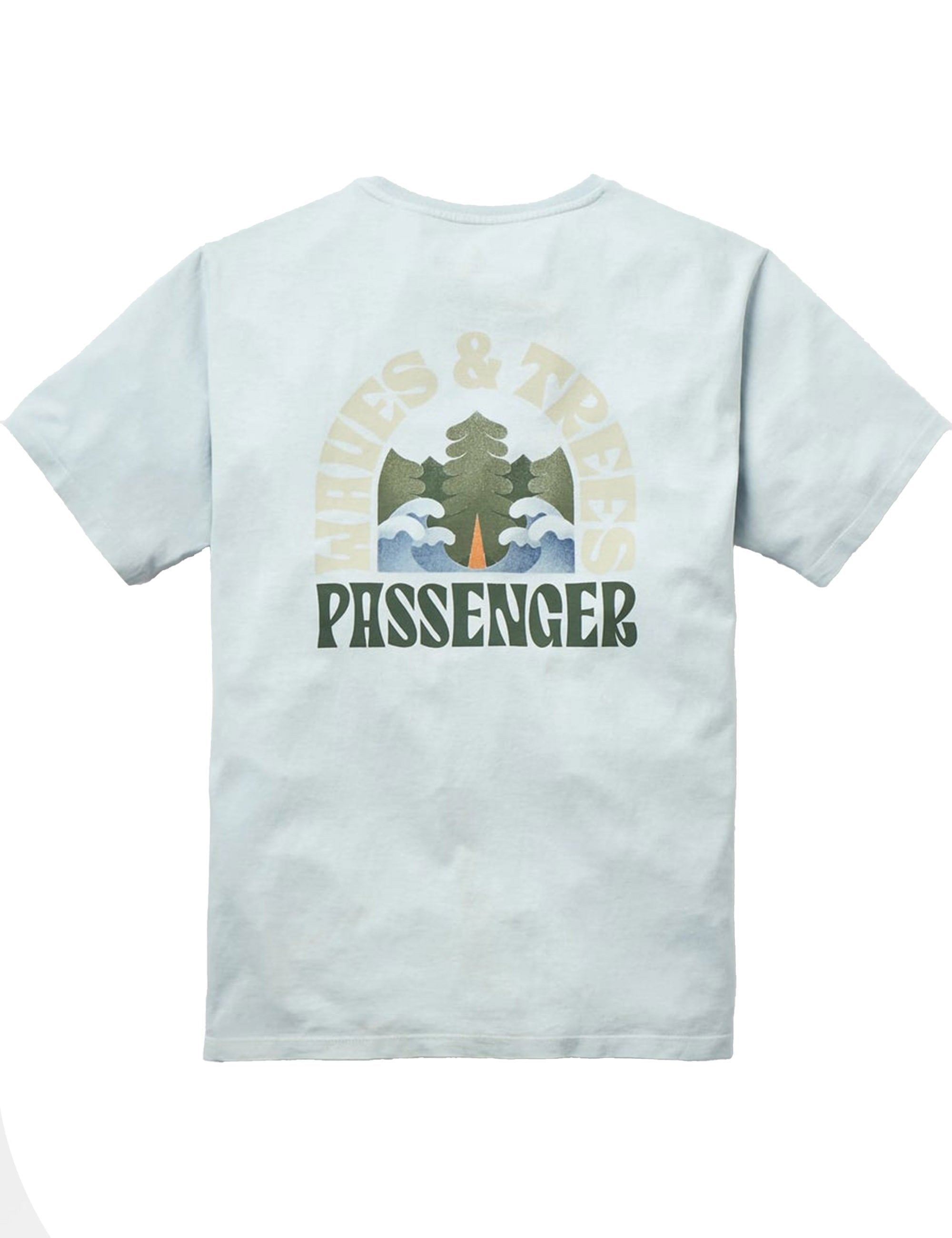 Passenger Outsiders Recycled Cotton T-Shirt - Ice Blue