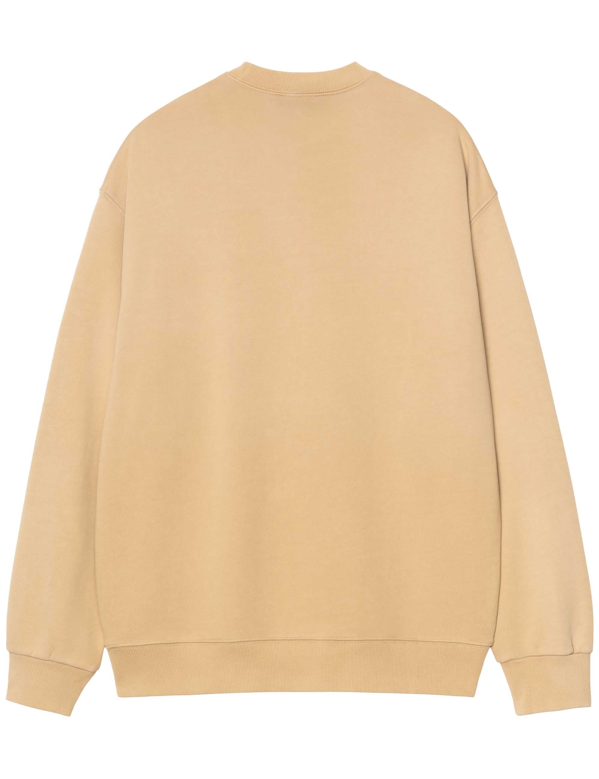 Carhartt WIP Hudson Crew Sweat - Dusty H Brown (Chalk Wash)