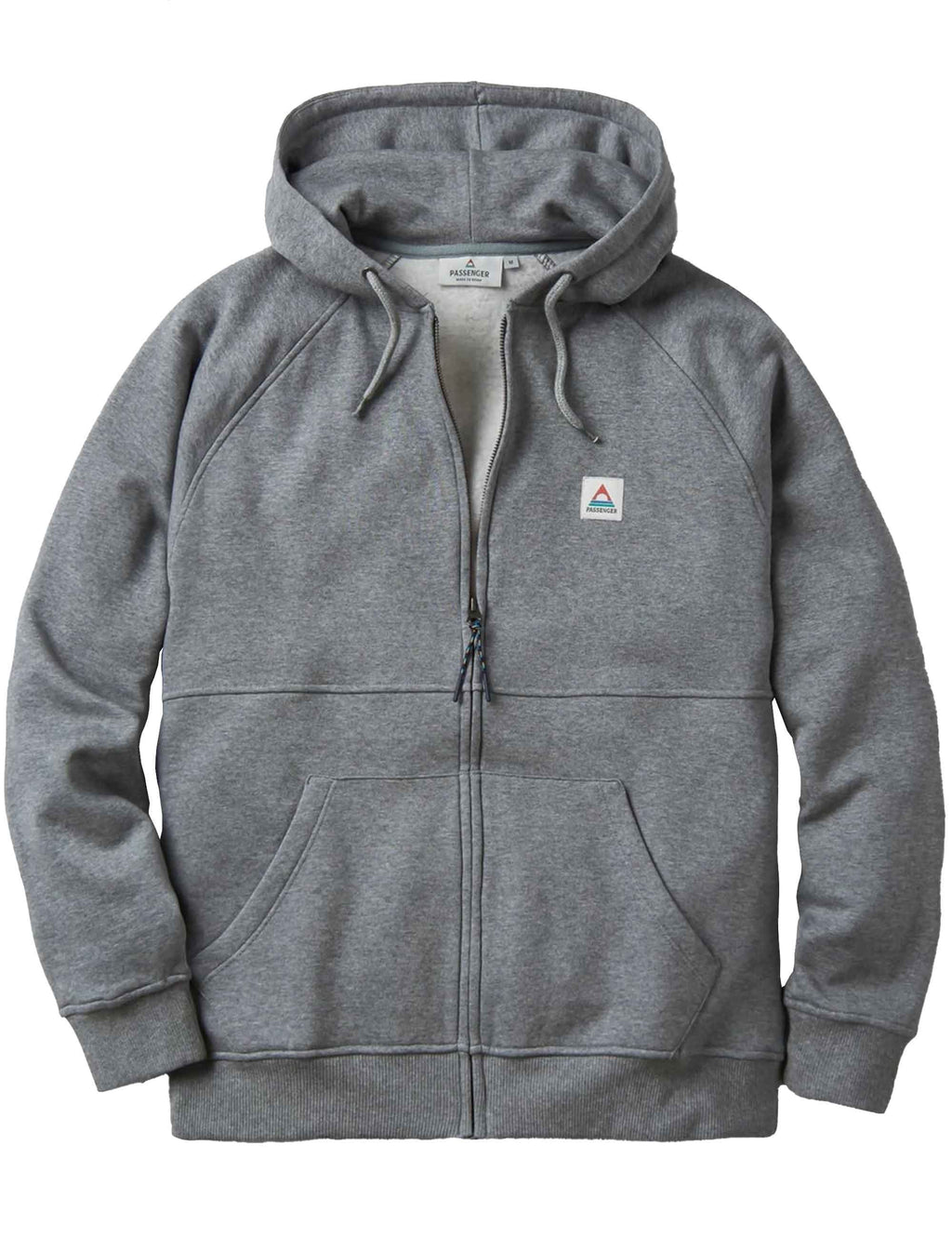 Heritage Recycled Cotton Full Zip Hooded Sweat - Dark Grey Marl