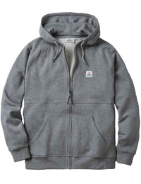 Heritage Recycled Cotton Full Zip Hooded Sweat - Dark Grey Marl