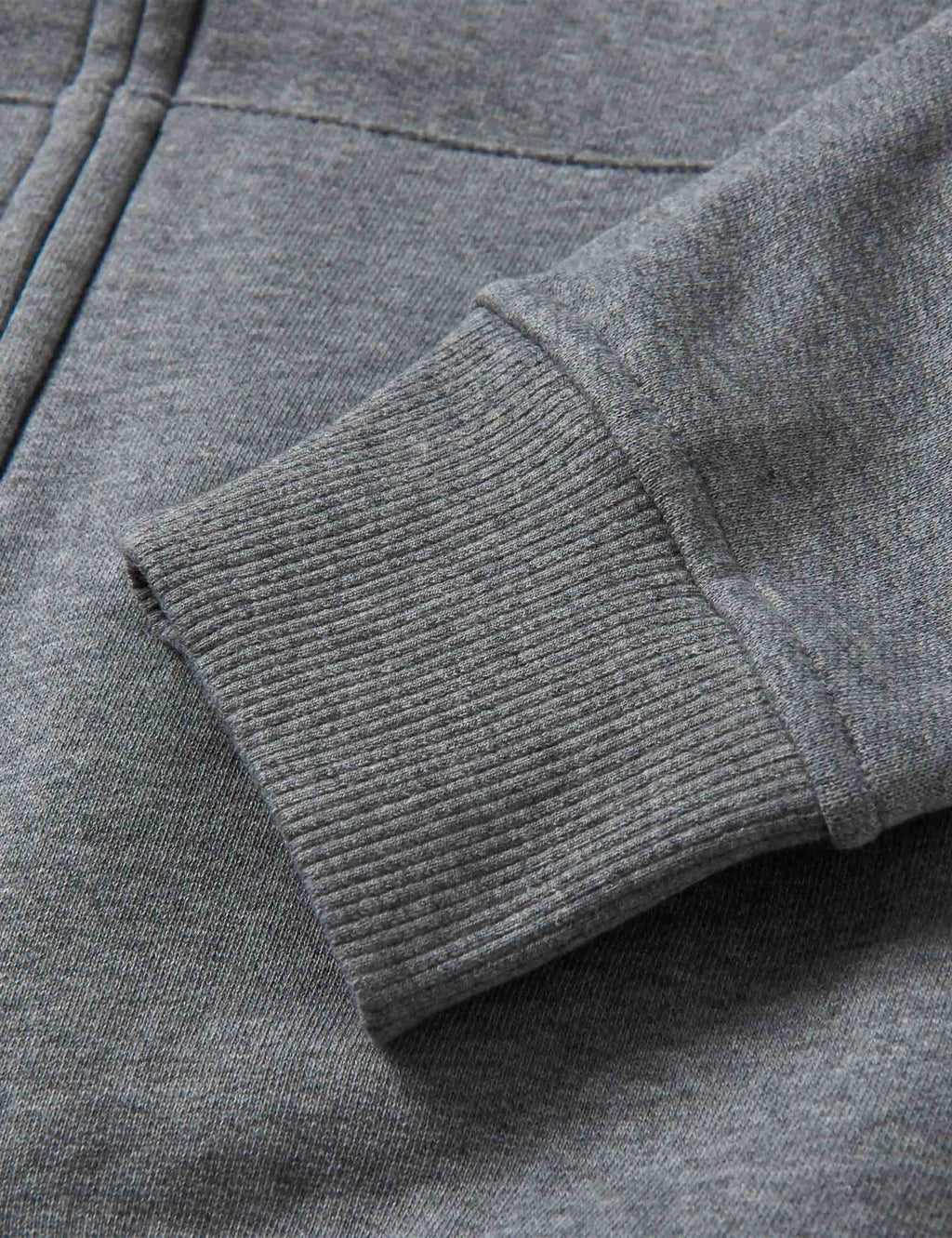 Heritage Recycled Cotton Full Zip Hooded Sweat - Dark Grey Marl