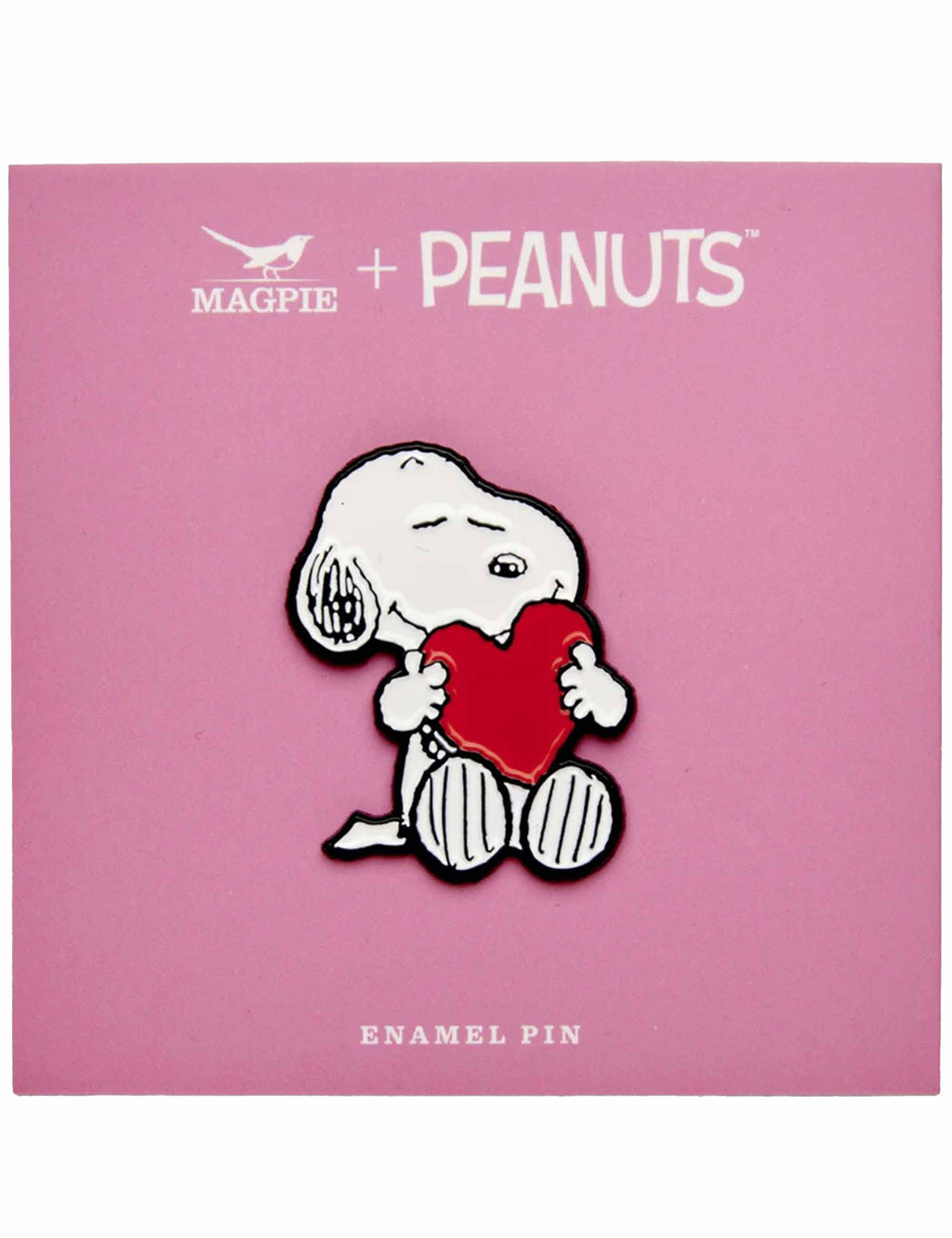 Snoopy Enamel Pin Badge - Give Hugs, Heart