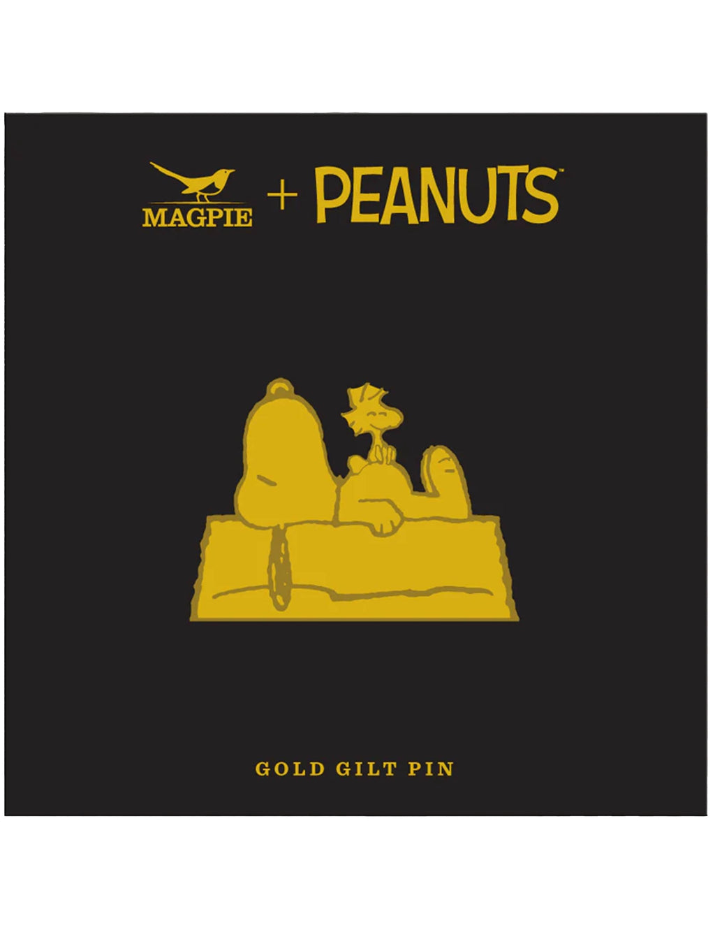 Snoopy Enamel Pin Badge - Gold, BFF