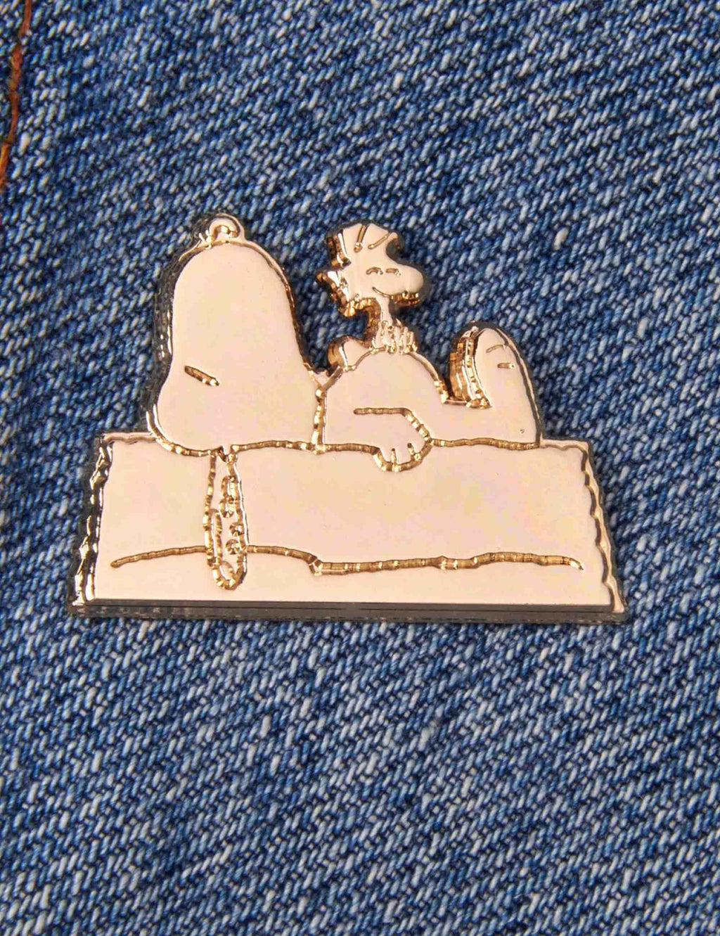 Snoopy Enamel Pin Badge - Gold, BFF