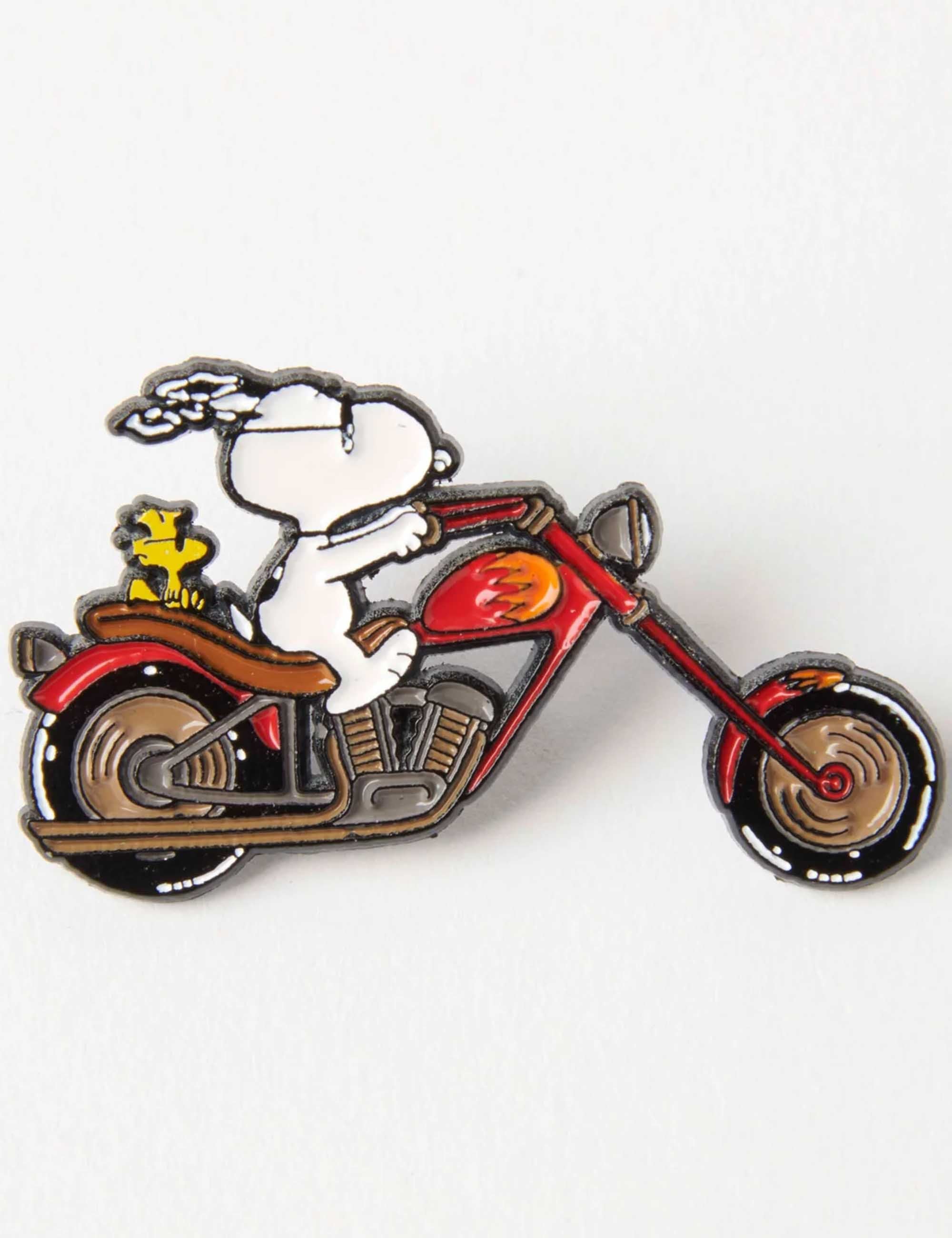 Peanuts Snoopy Enamel Pin Badge - Vibes, Biker