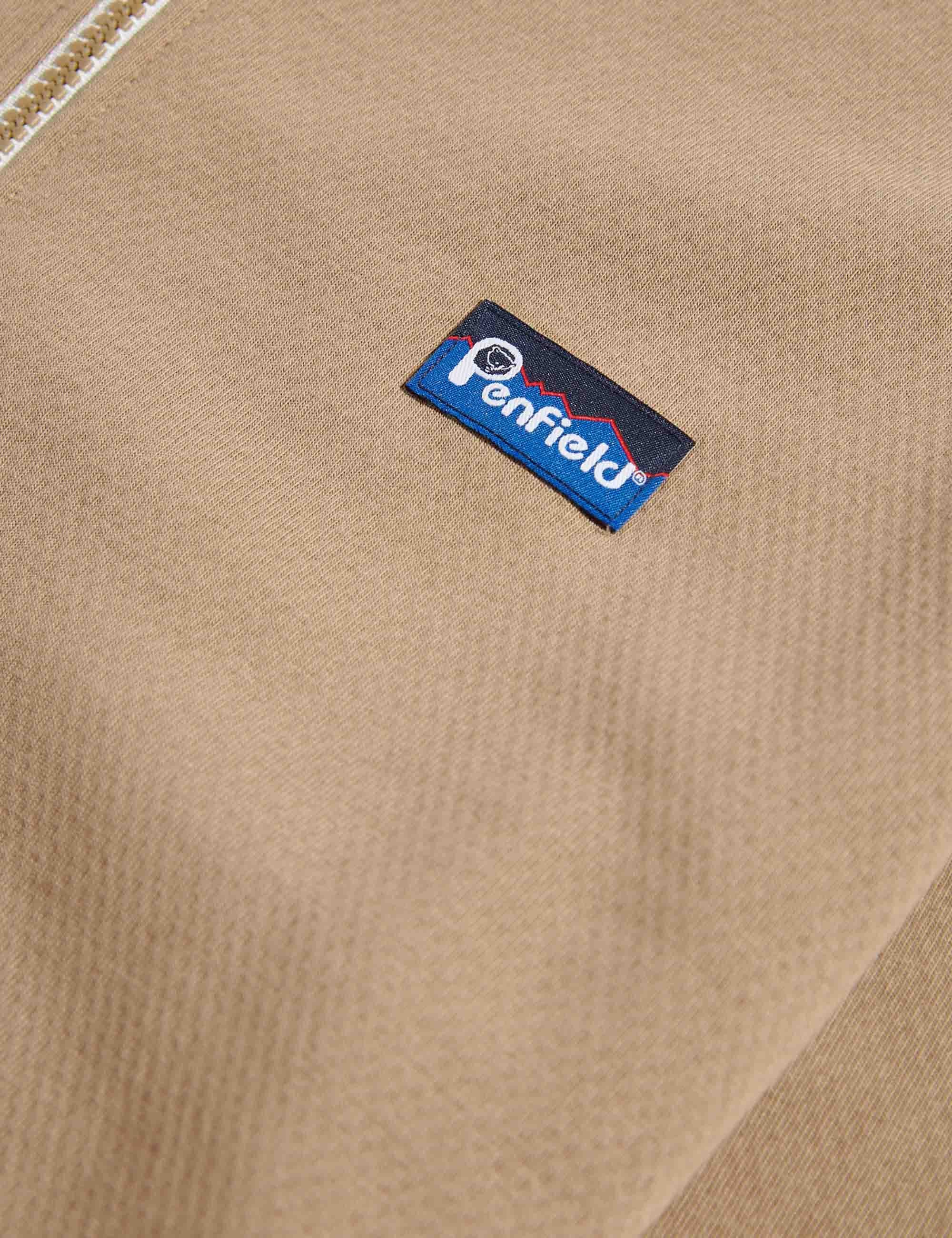 Penfield Fore Fray Quarter Zip Fleece Top - Lead Grey