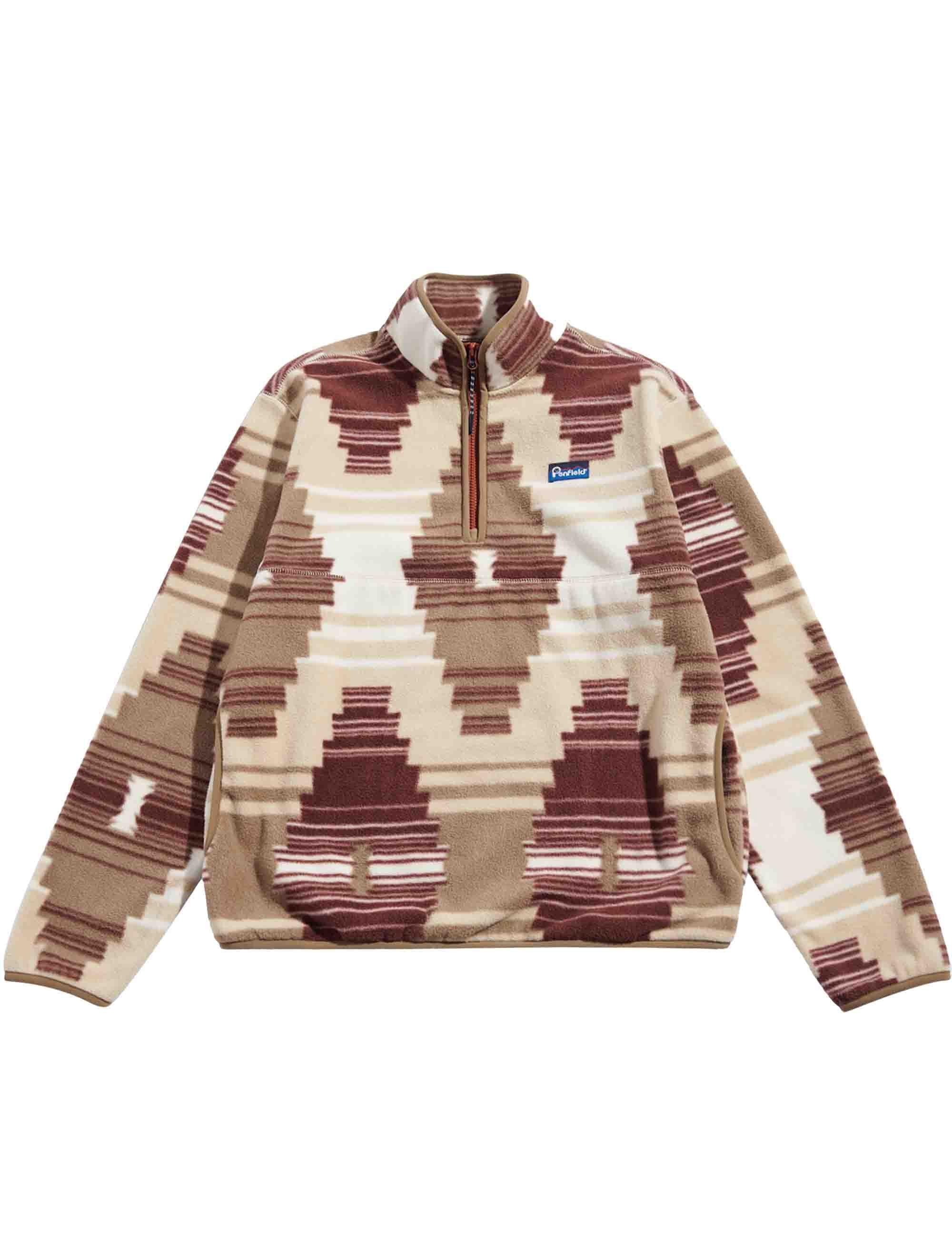 Penfield Forefront Fraylock Quarter Zip Fleece Top - Lead Grey