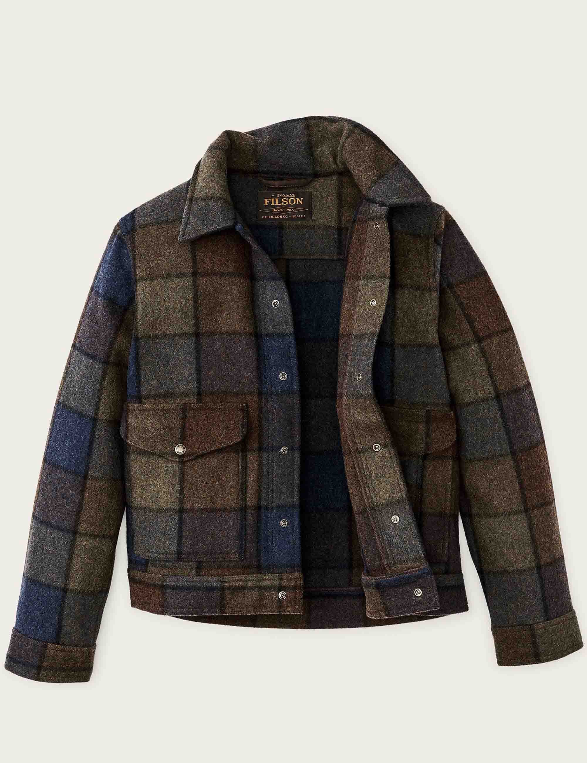 Mackinaw Wool Work Jacket - Blue/Brown/Gray Plaid