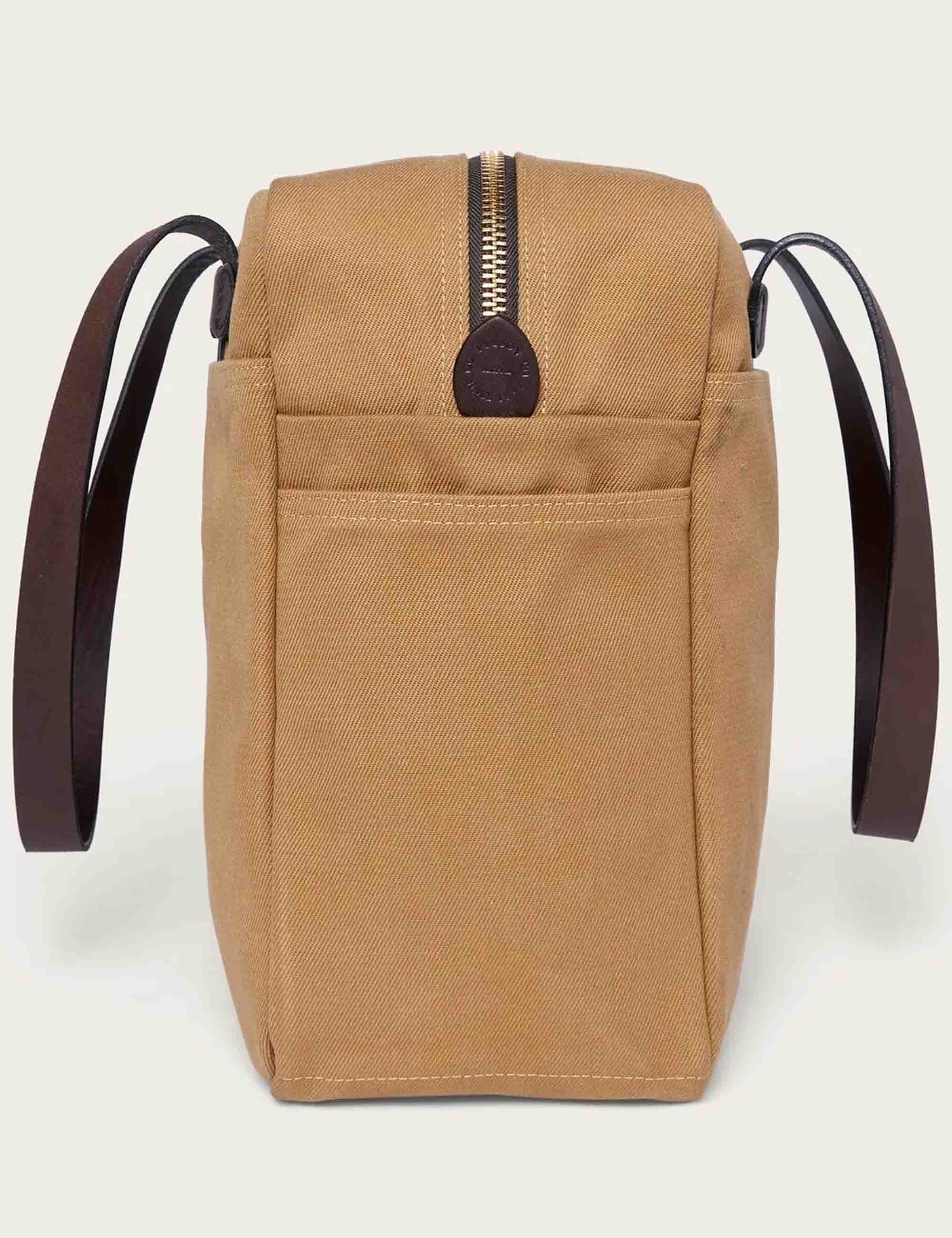 Tote Bag w/Zipper - Tan